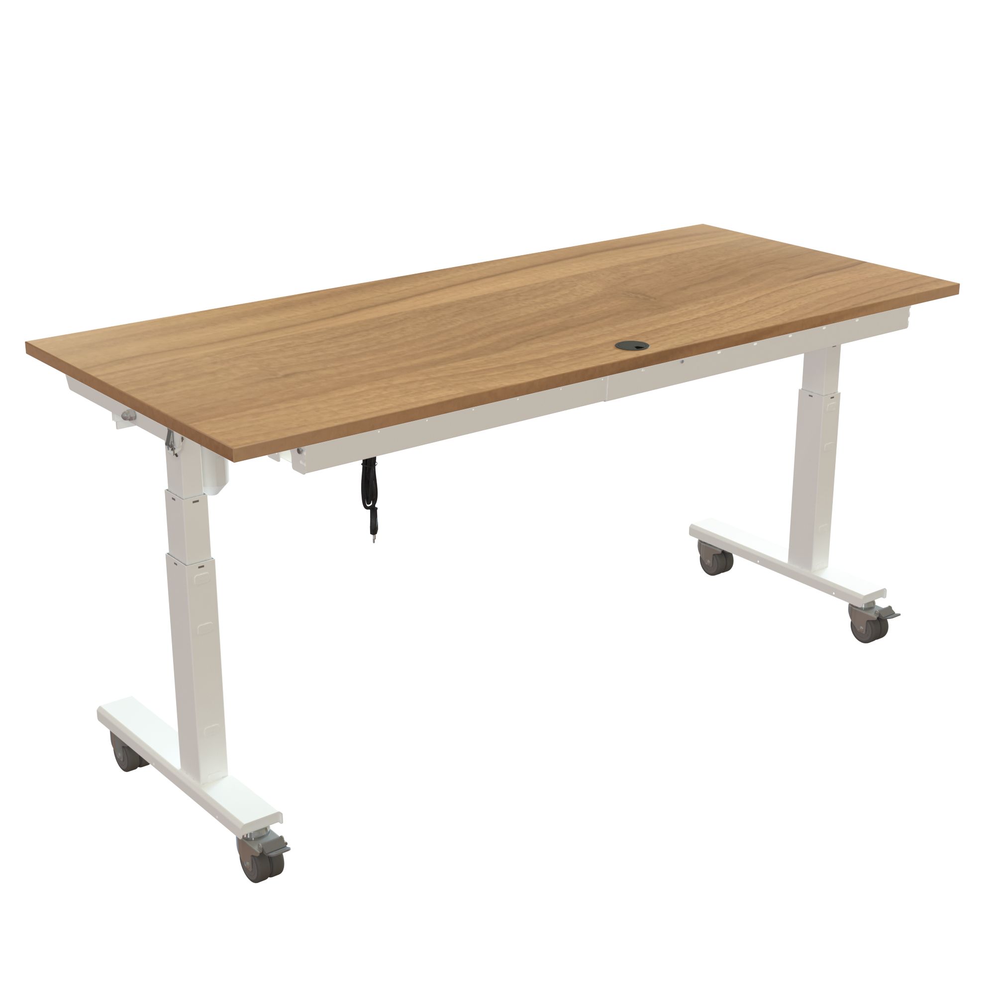 Standing Desk | 180x80 cm | Walnut with white frame