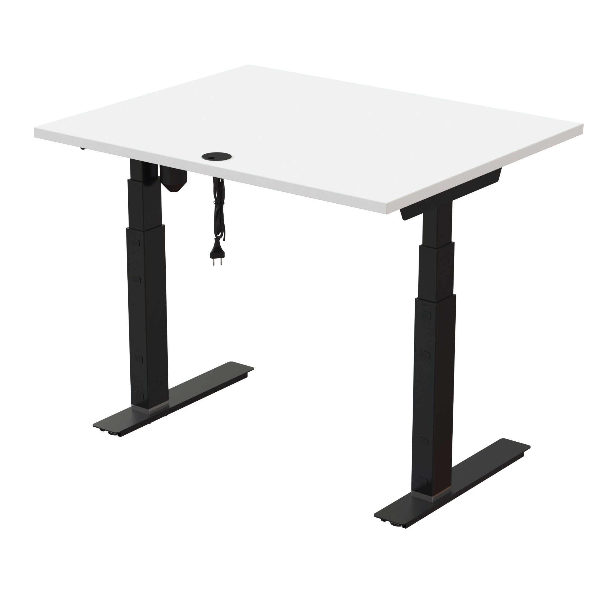 Standing Desk | 100x80 cm | White with black frame