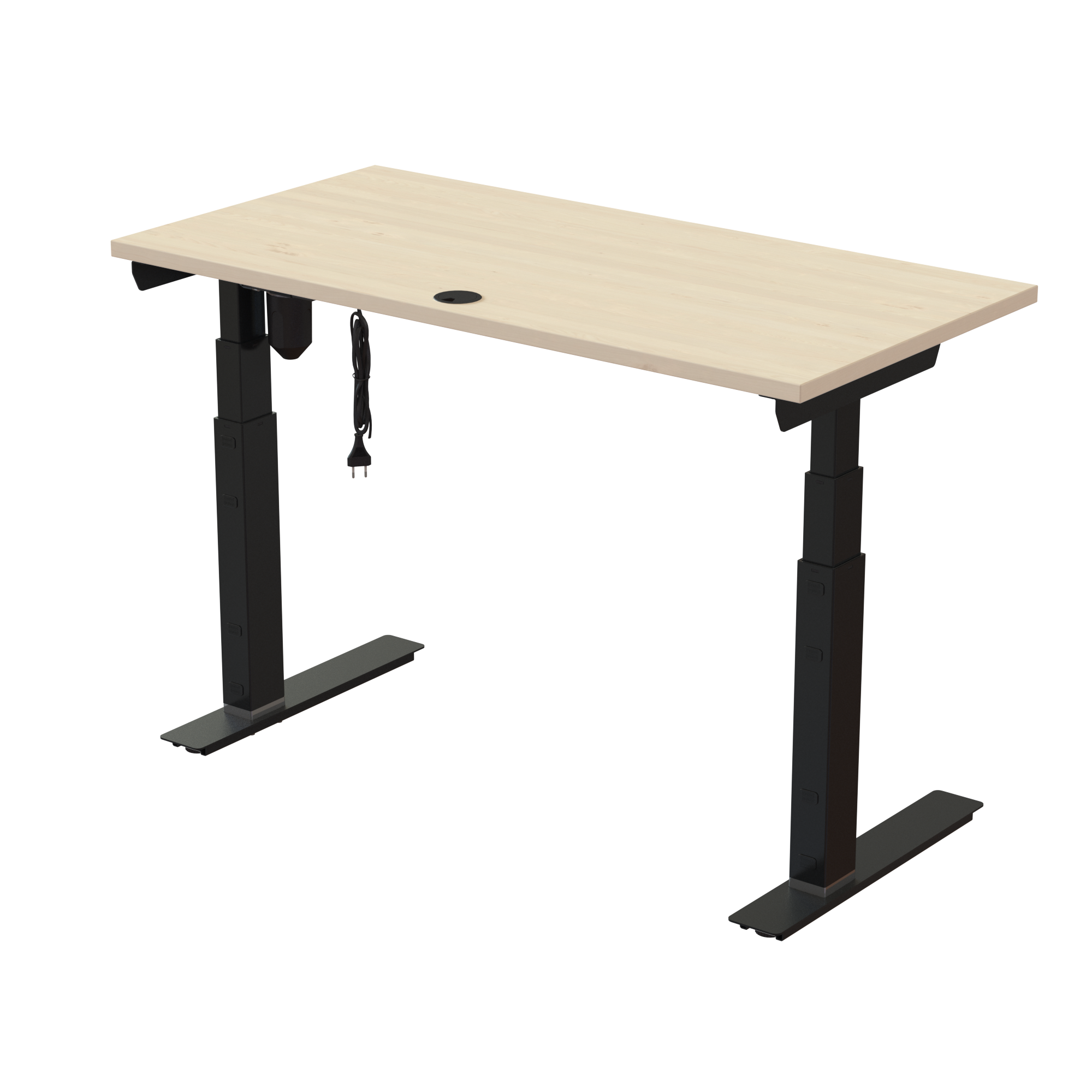 Standing Desk | 120x60 cm | Maple with black frame