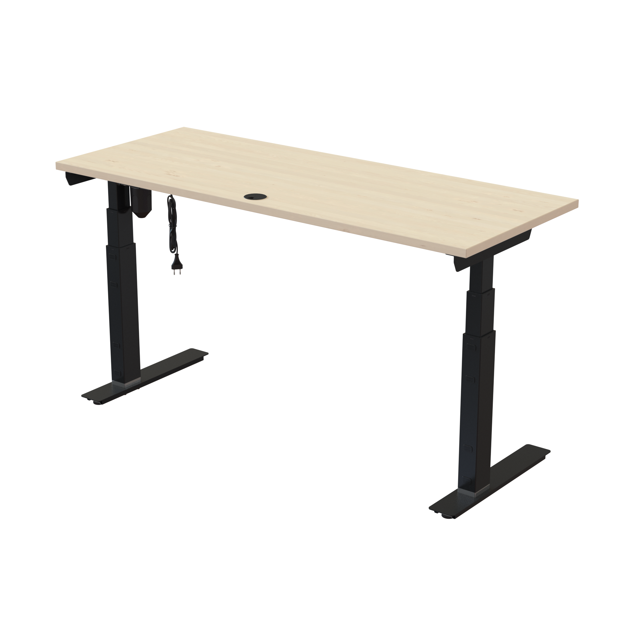Standing Desk | 150x60 cm | Maple with black frame