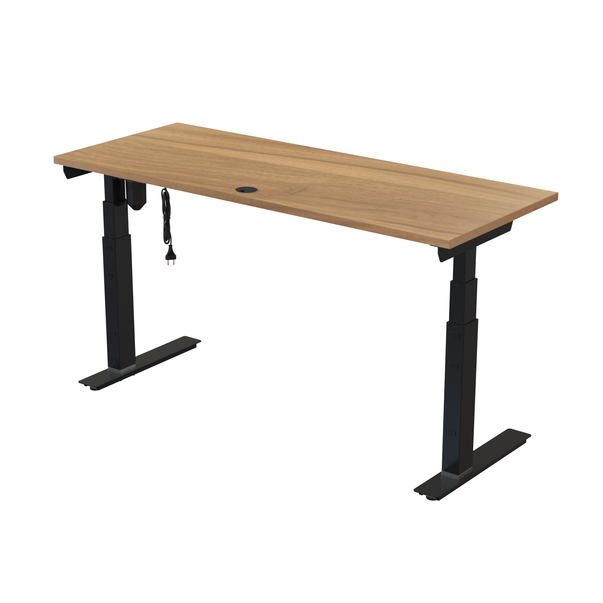 Standing Desk | 150x60 cm | Walnut with black frame