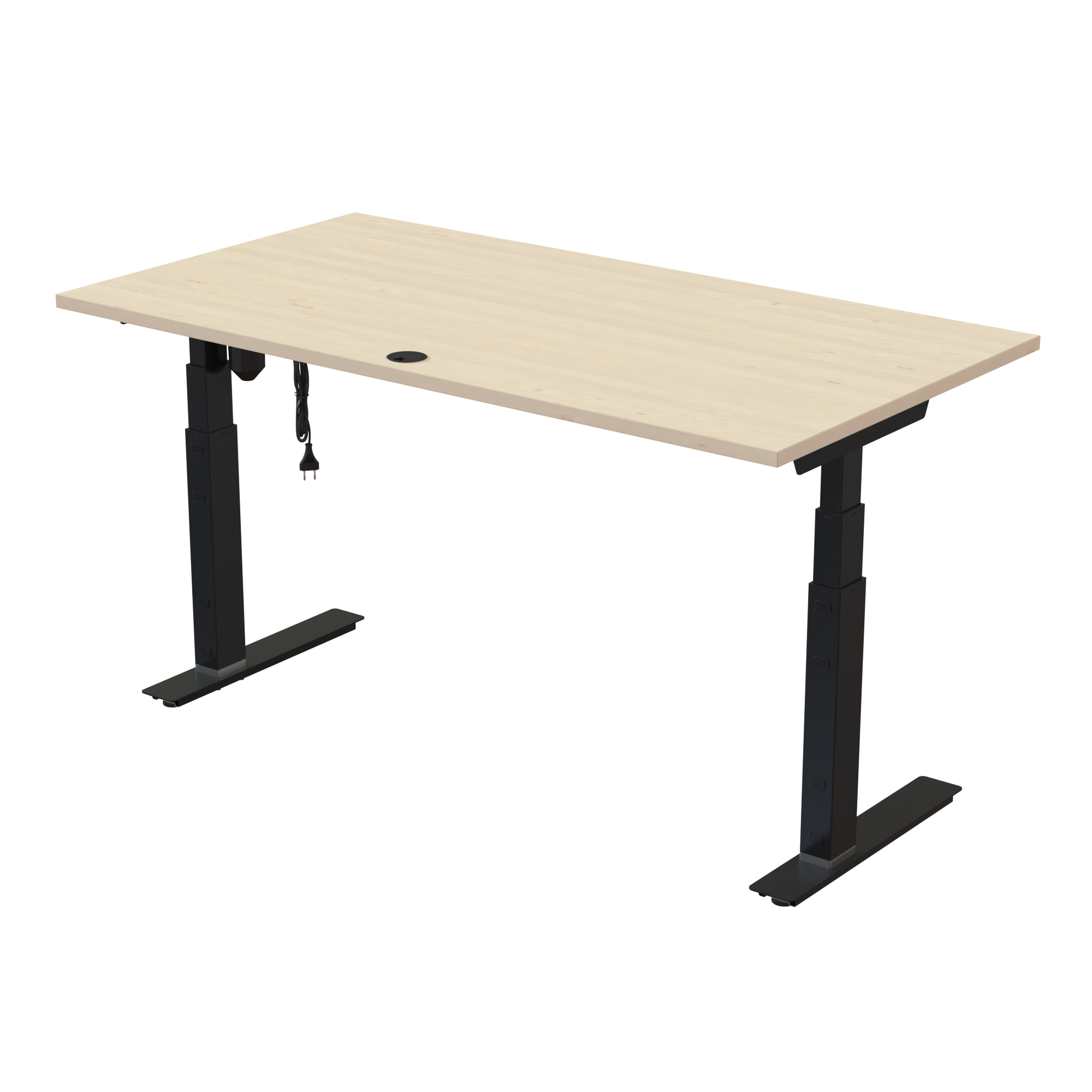 Standing Desk | 150x80 cm | Maple with black frame