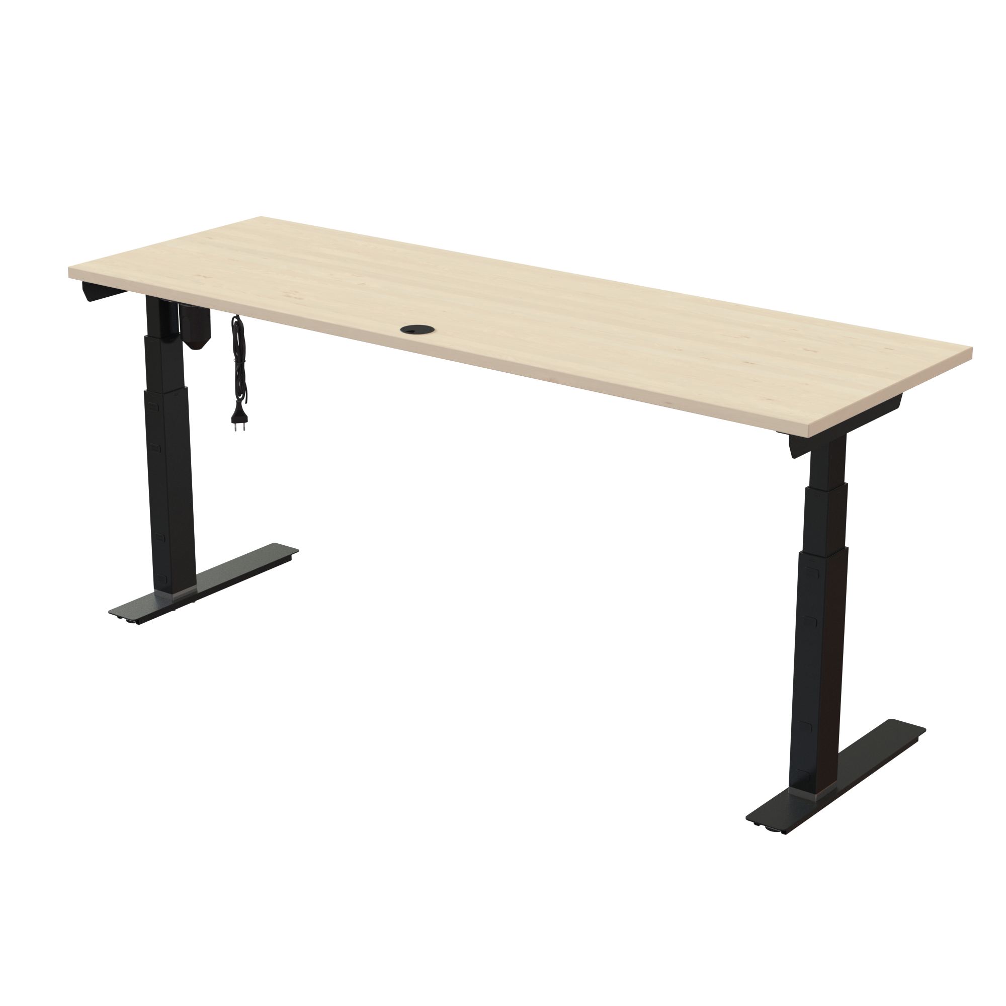 Standing Desk | 180x60 cm | Maple with black frame