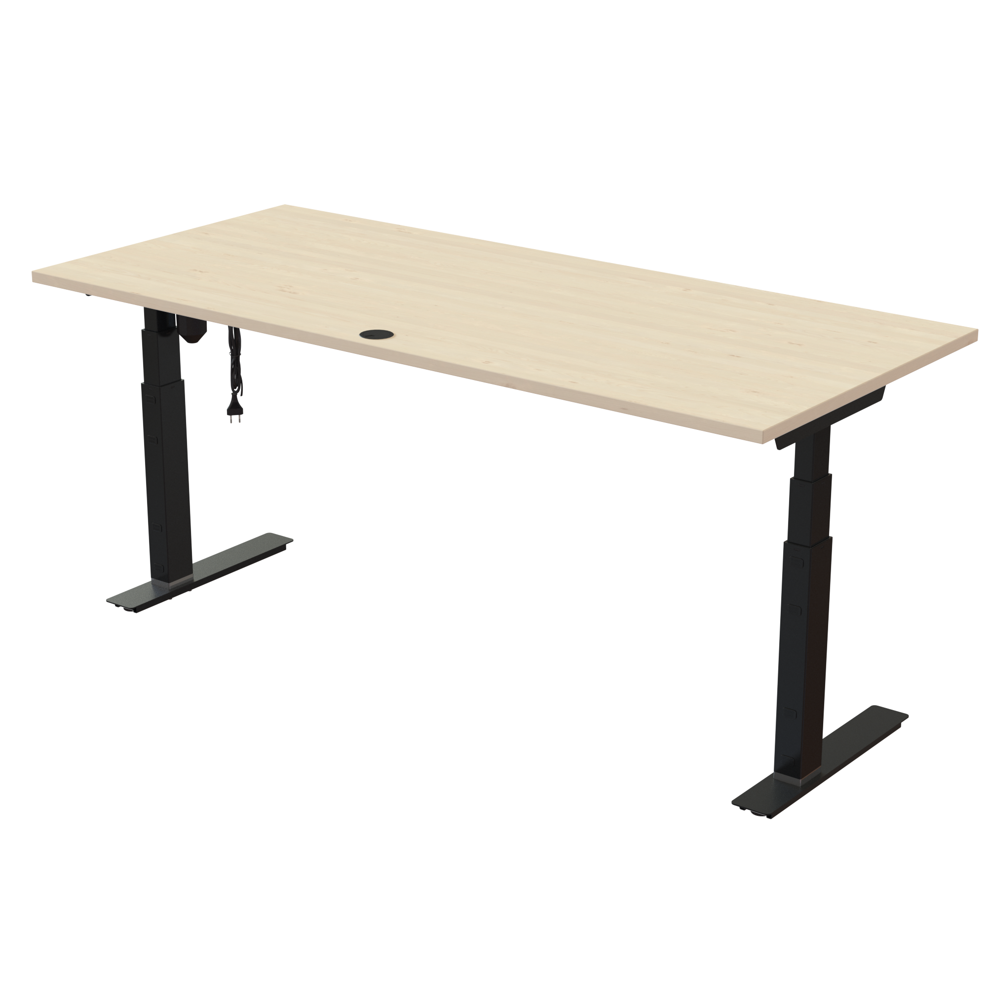 Standing Desk | 180x80 cm | Maple with black frame