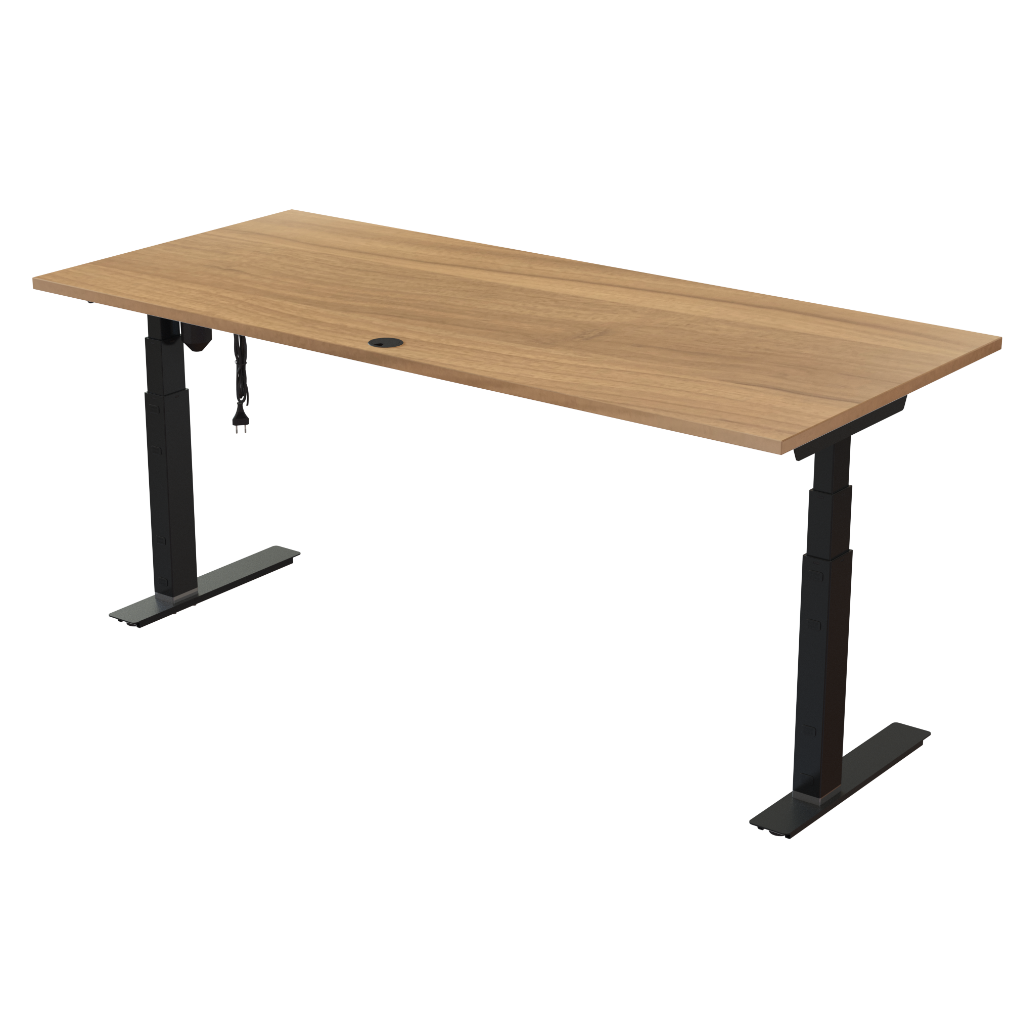 Standing Desk | 180x80 cm | Walnut with black frame