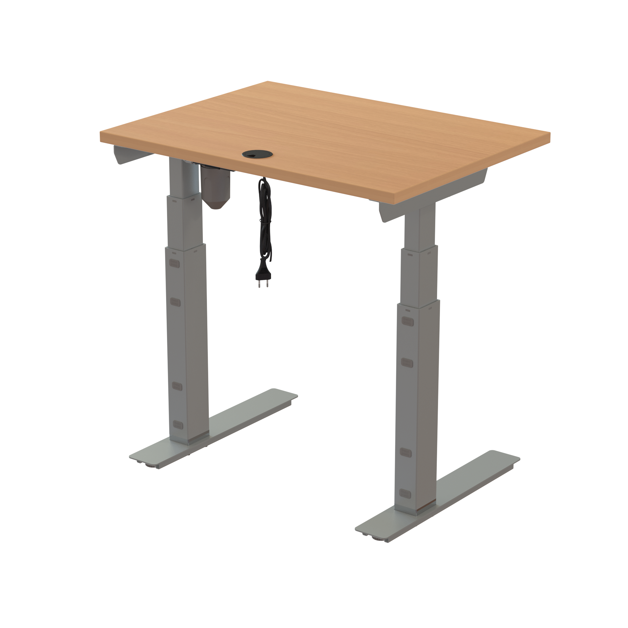 Standing Desk | 80x60 cm | Beech with silver frame