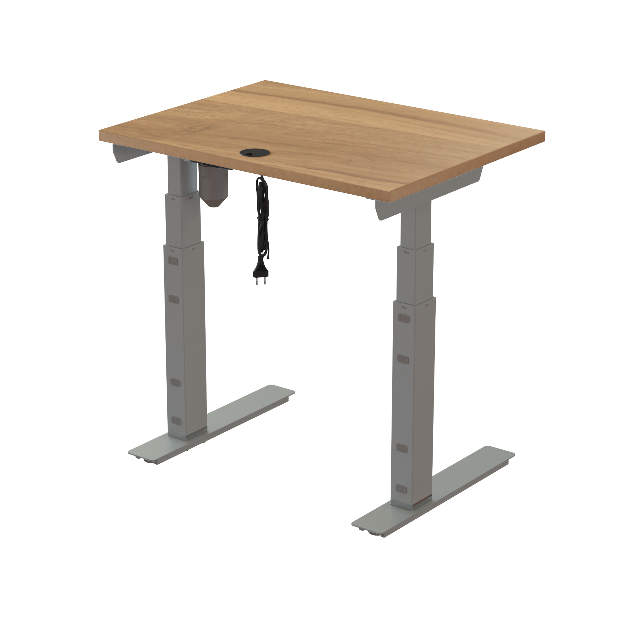 Standing Desk | 80x60 cm | Walnut with silver frame
