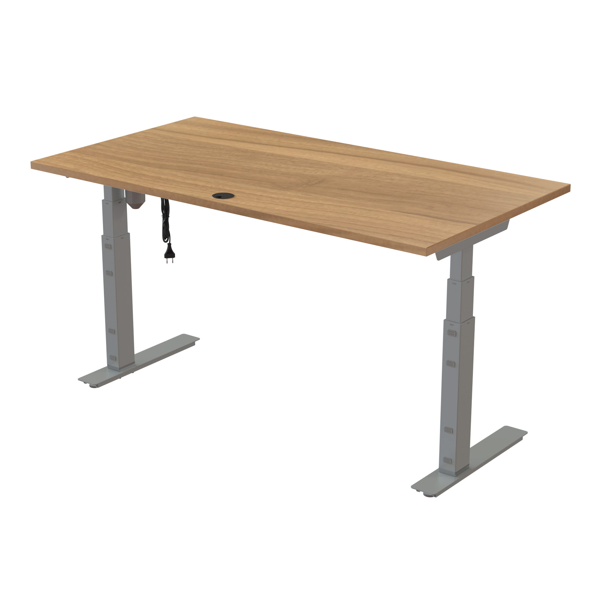 Standing Desk | 150x80 cm | Walnut with silver frame
