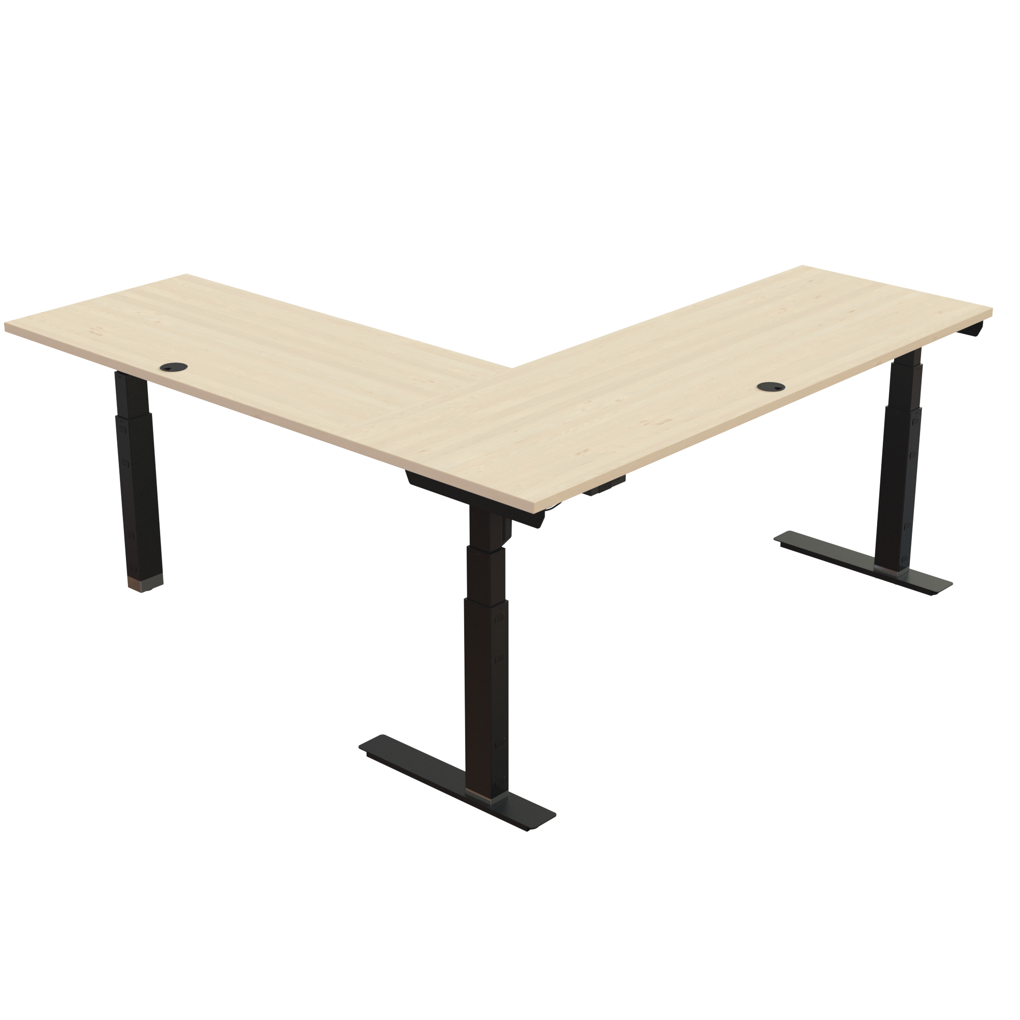Standing Desk | 180x180 cm | Maple with black frame