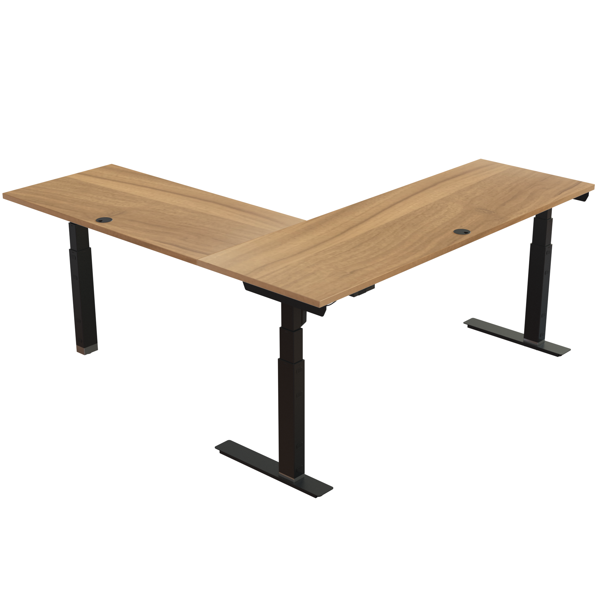 Standing Desk | 180x180 cm | Walnut with black frame