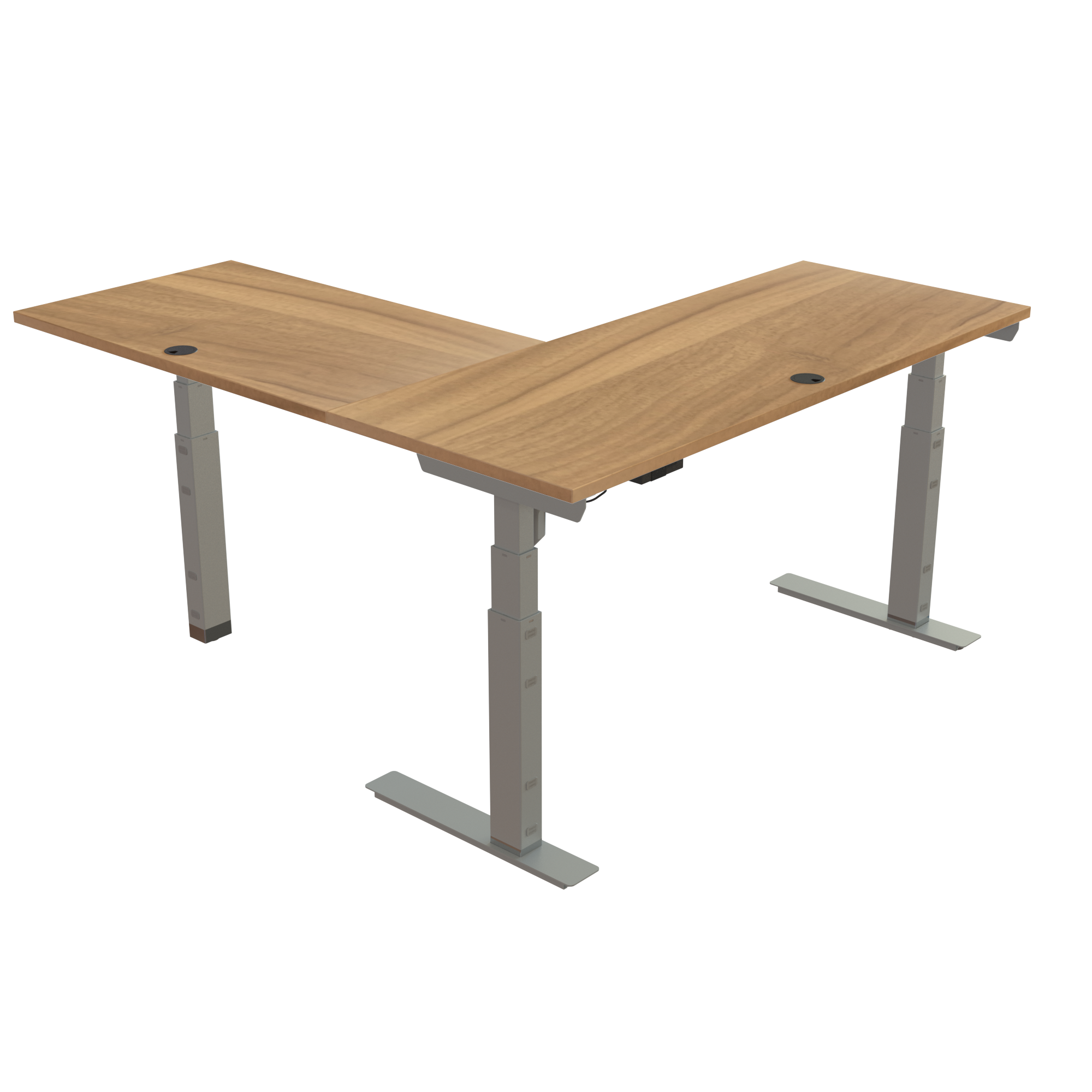 Standing Desk | 150x60 cm | Walnut with silver frame