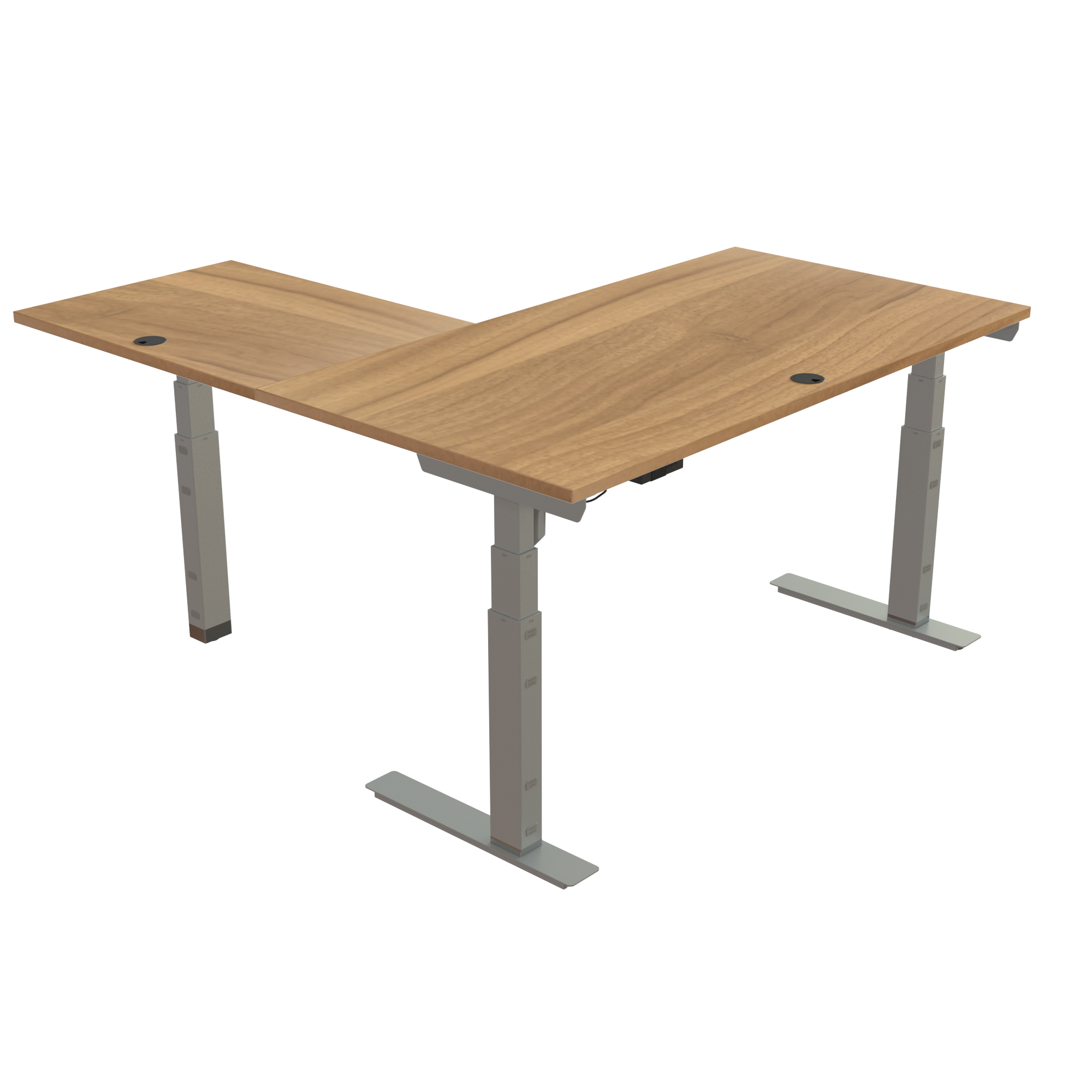 Standing Desk | 150x80 cm | Walnut with silver frame