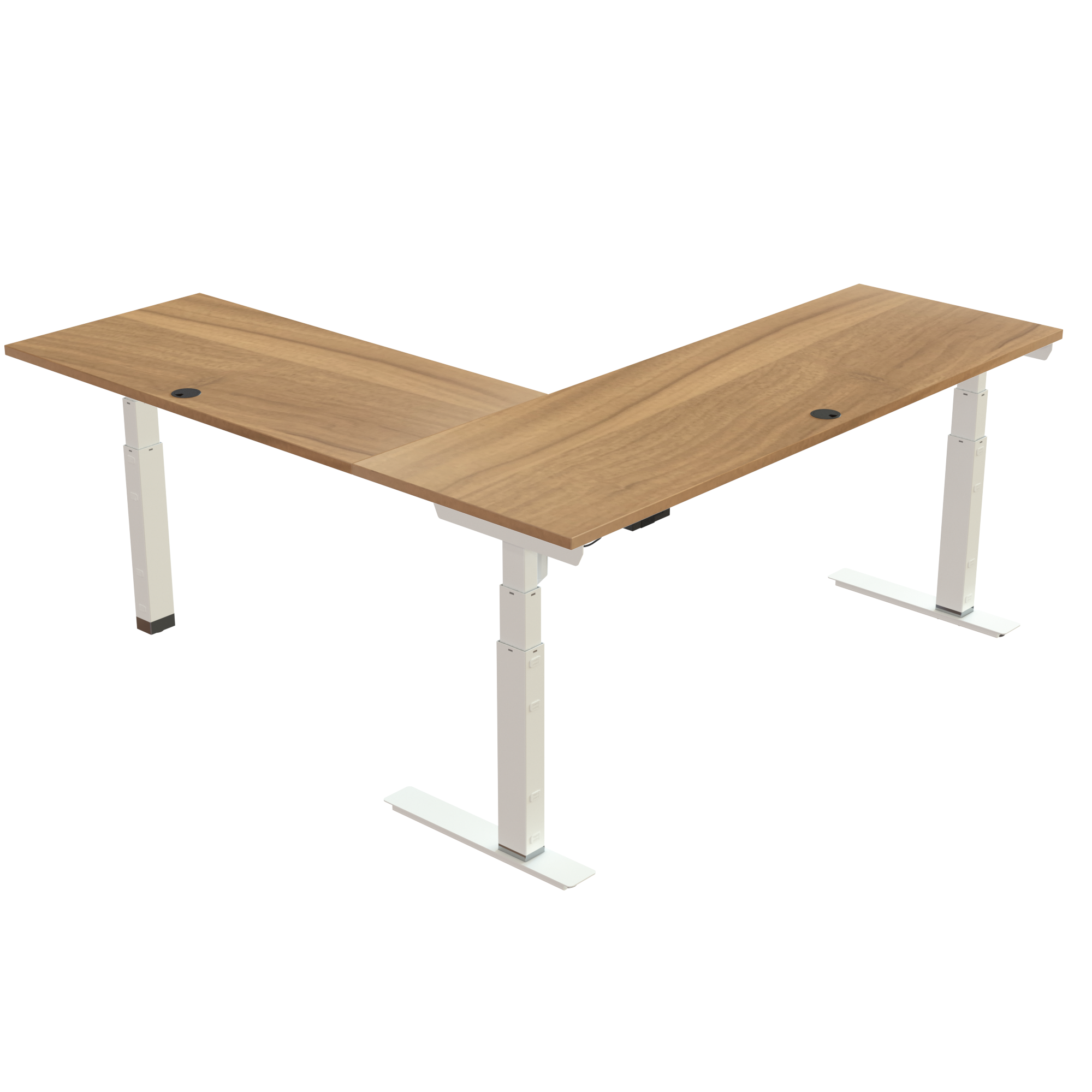 Standing Desk | 180x180 cm | Walnut with white frame