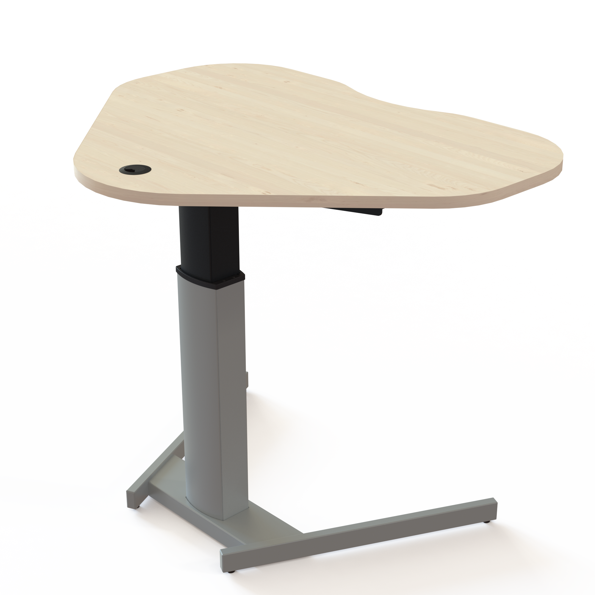 Electric Adjustable Desk | 117x90 cm | Maple with silver frame