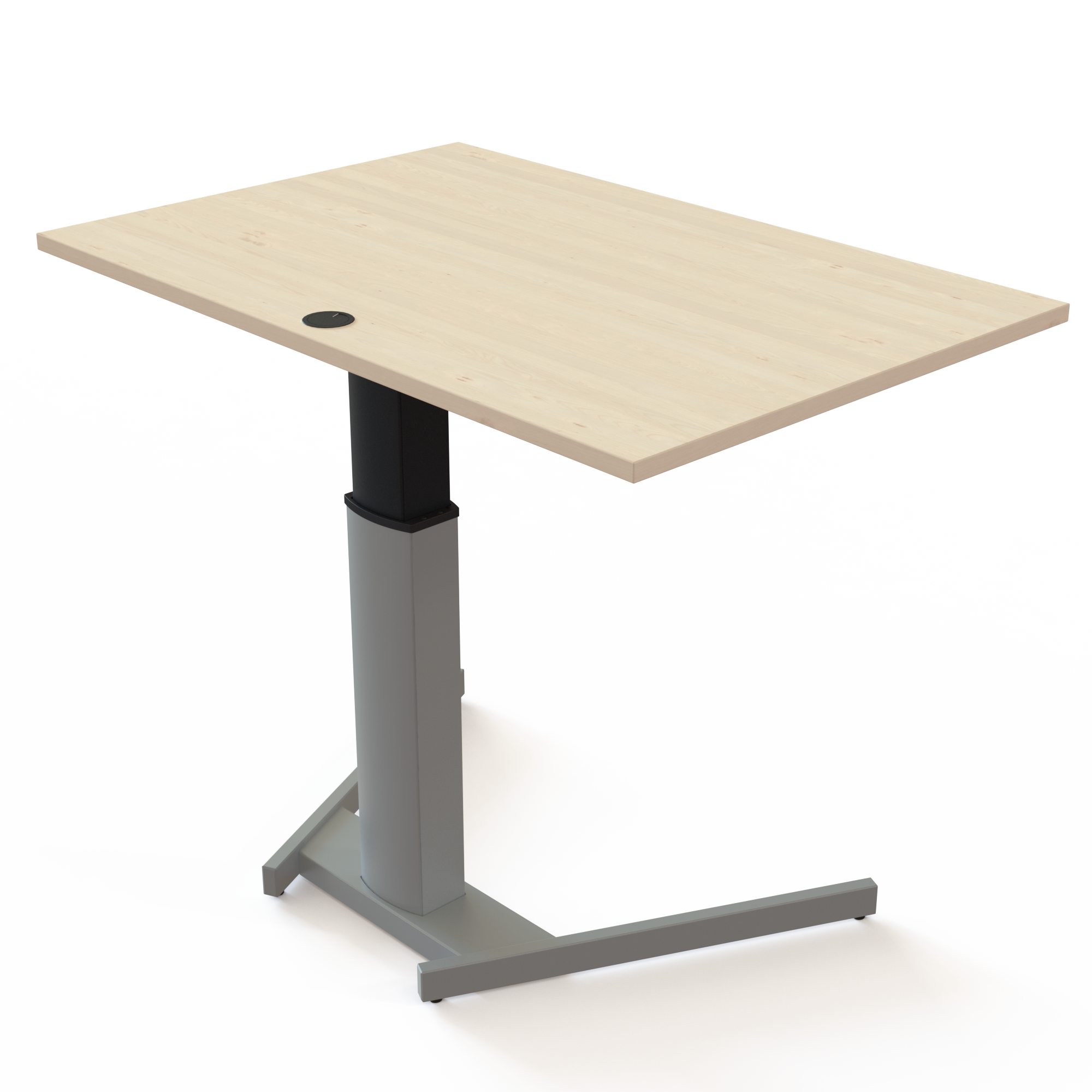 Electric Adjustable Desk | 120x80 cm | Maple with silver frame