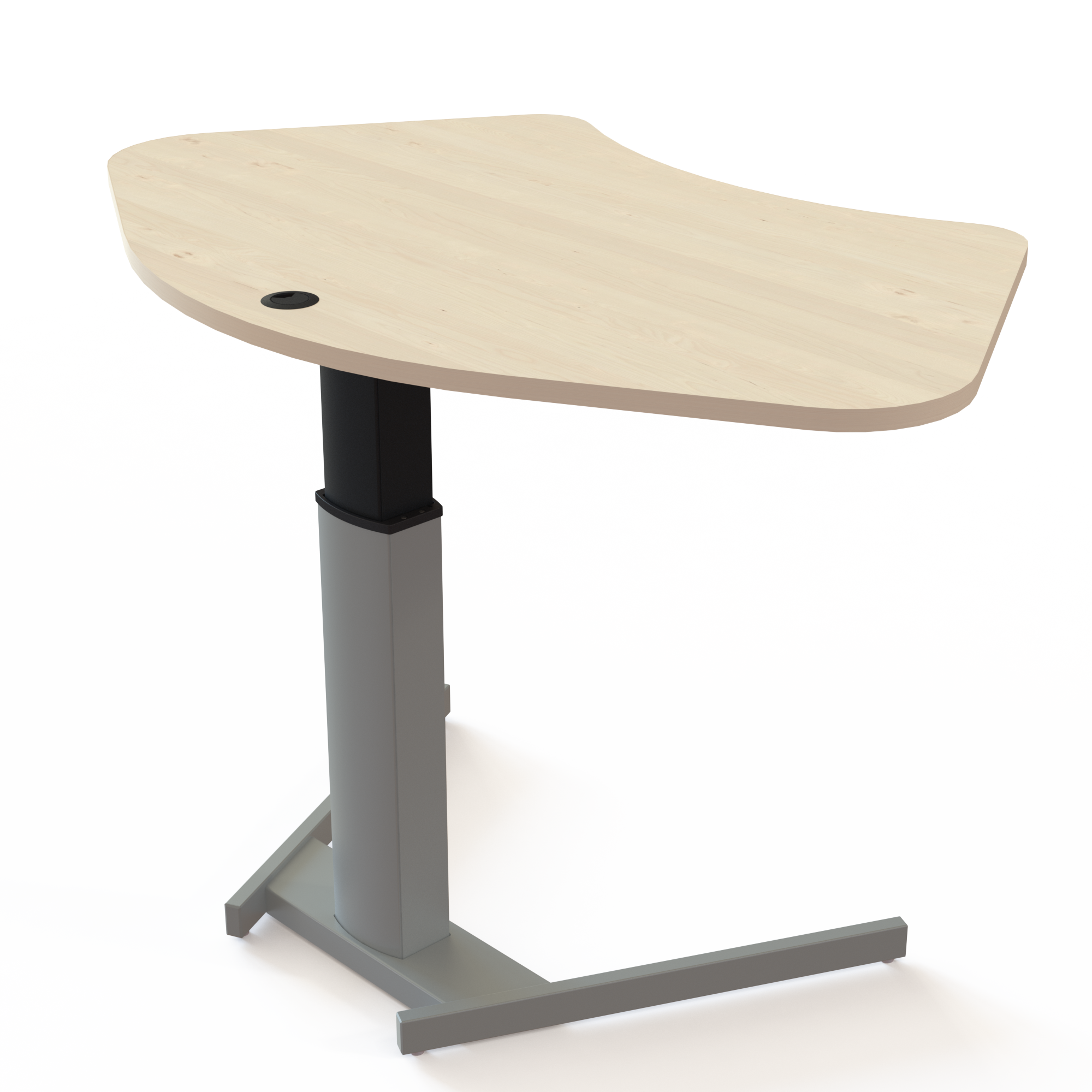 Electric Adjustable Desk | 140x90 cm | Maple with silver frame