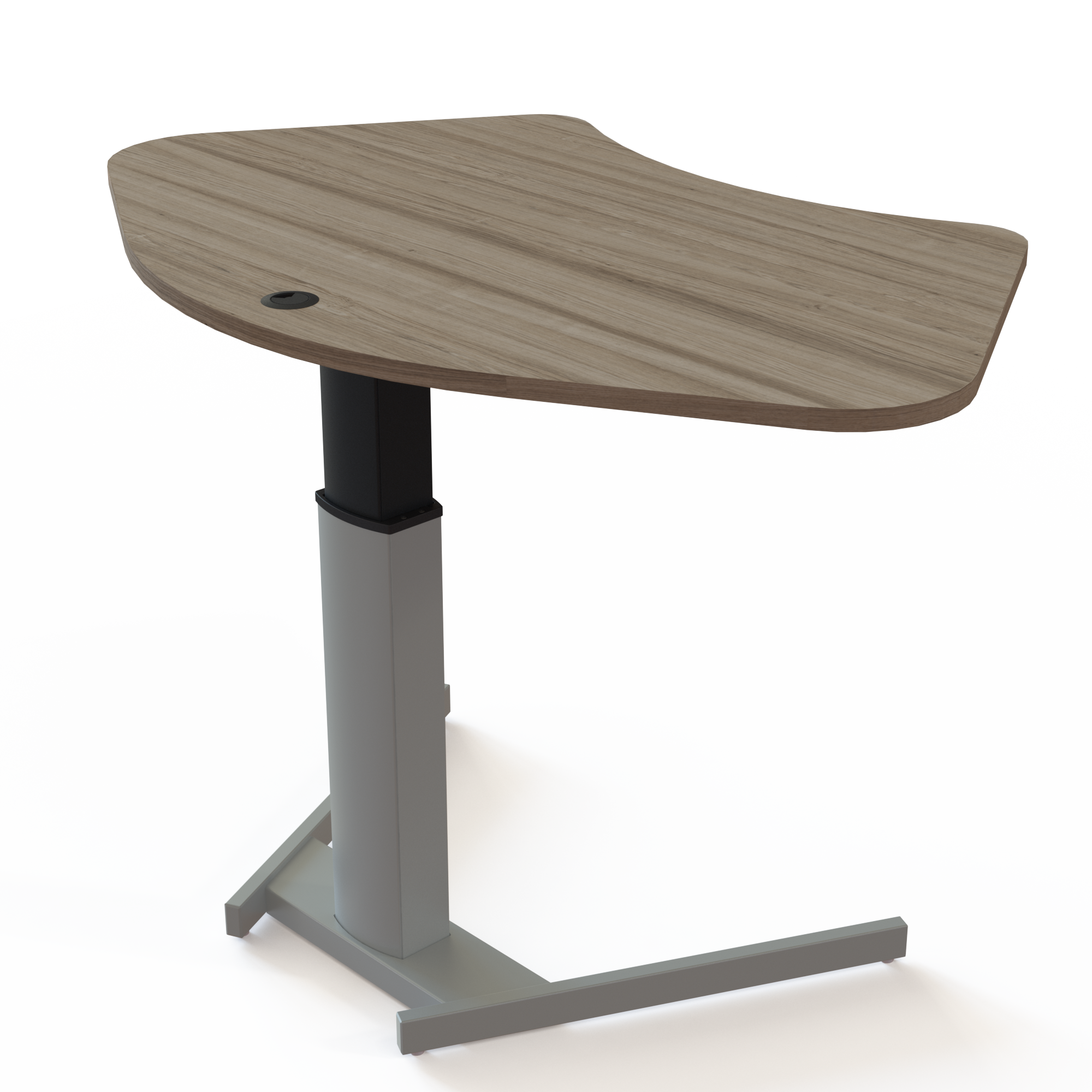 Electric Adjustable Desk | 140x90 cm | Walnut with silver frame