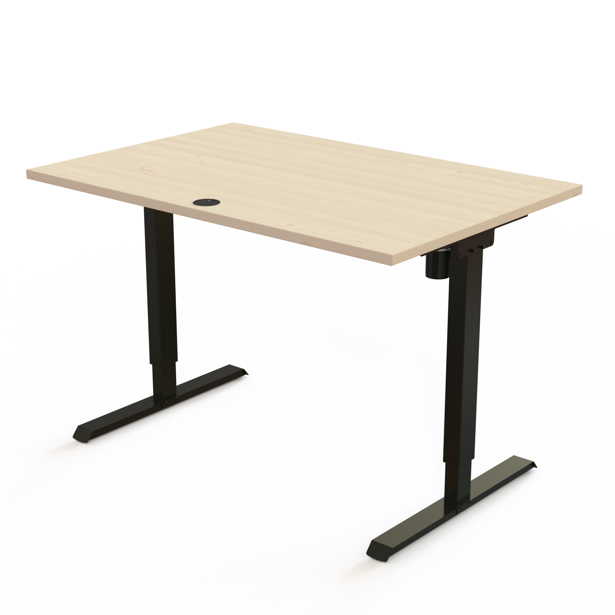 Electric Adjustable Desk | 120x80 cm | Maple with black frame