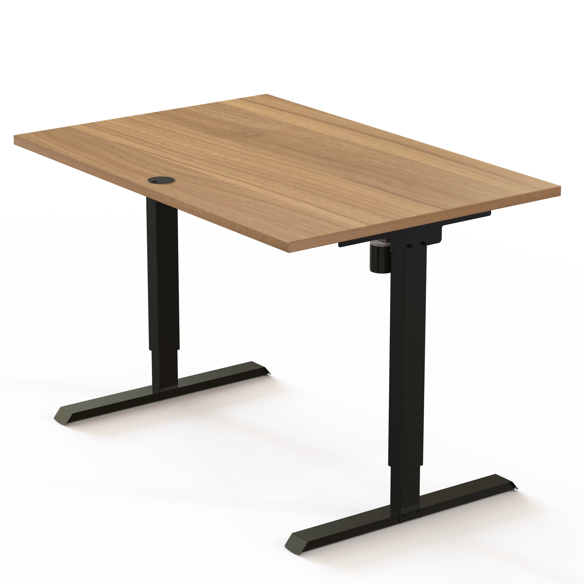 Electric Adjustable Desk | 120x80 cm | Walnut with black frame