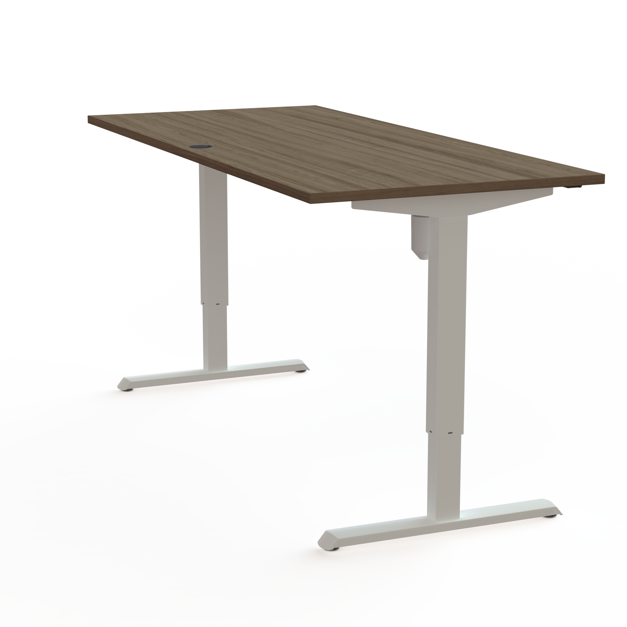 Electric Adjustable Desk | 180x80 cm | Walnut with white frame