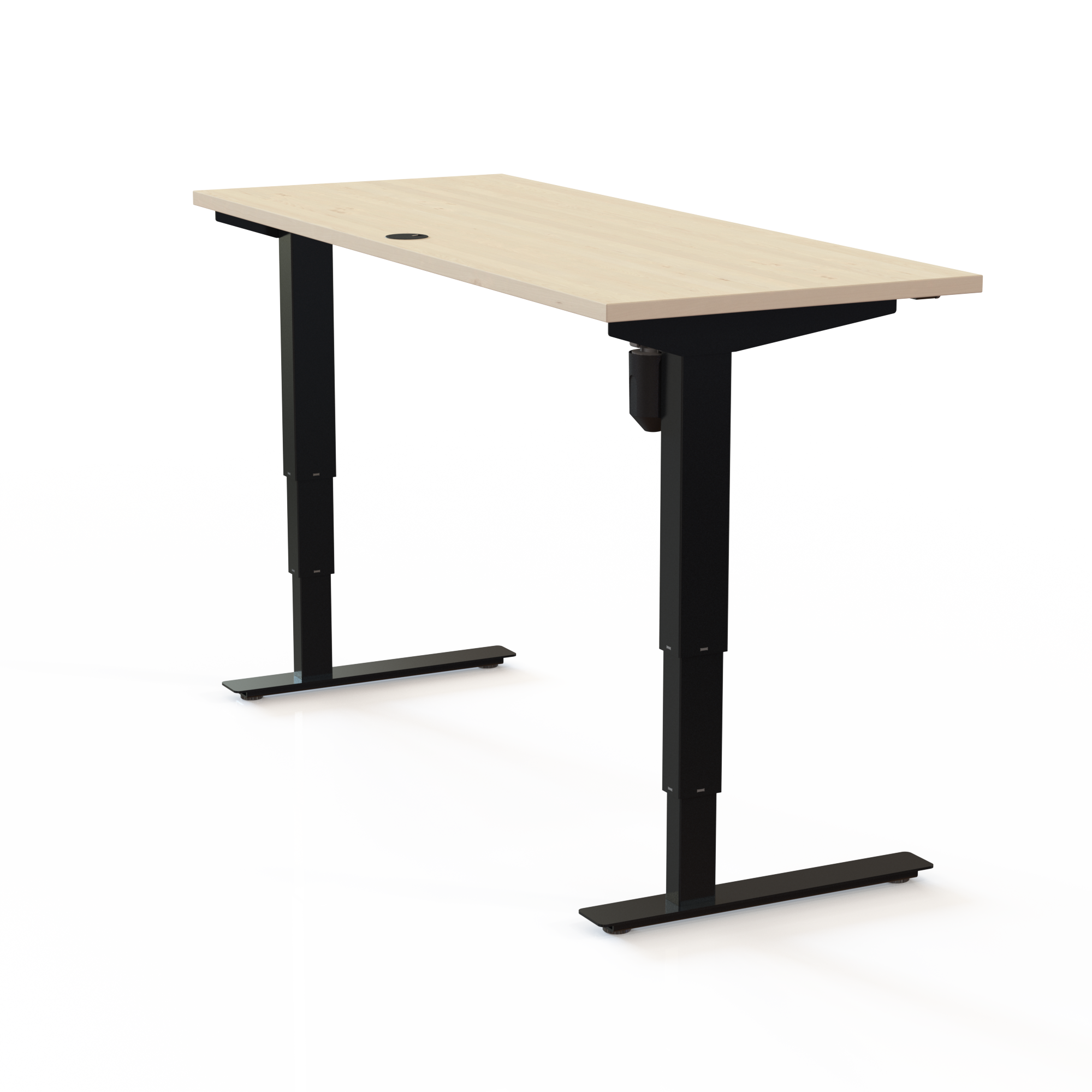 Electric Adjustable Desk | 150x60 cm | Maple with black frame