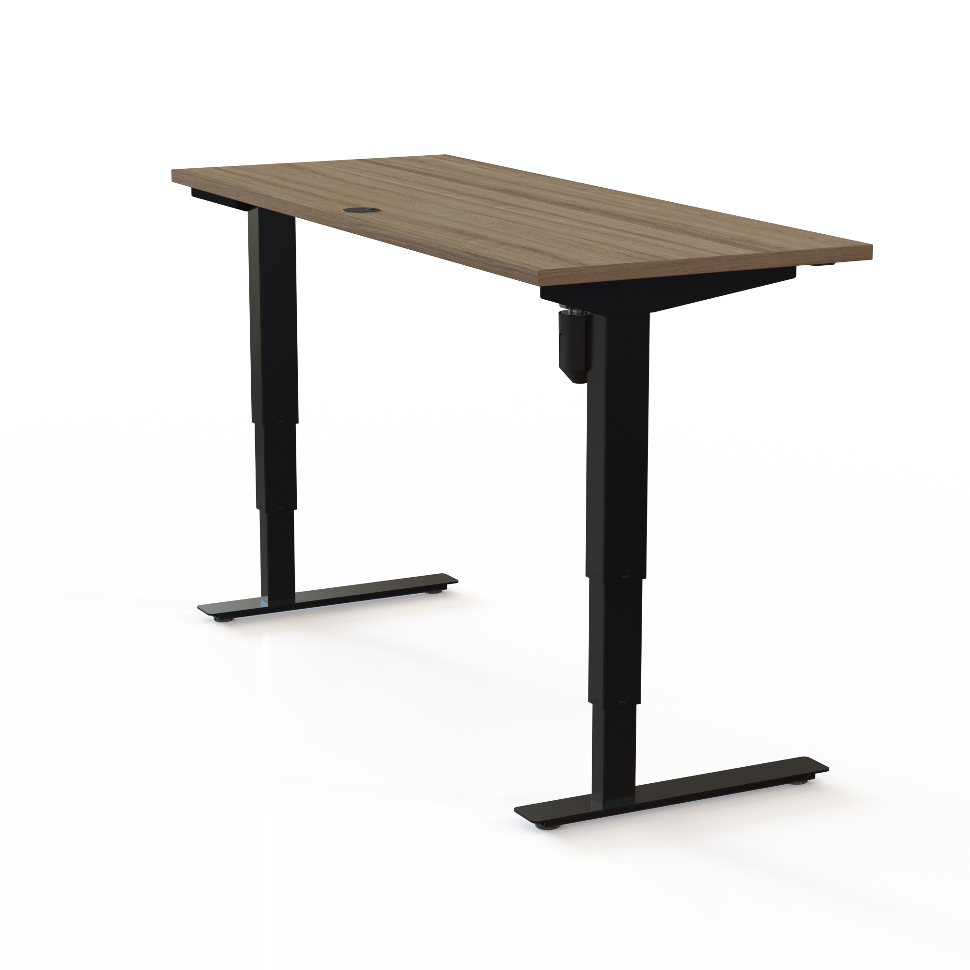 Electric Adjustable Desk | 150x60 cm | Walnut with black frame