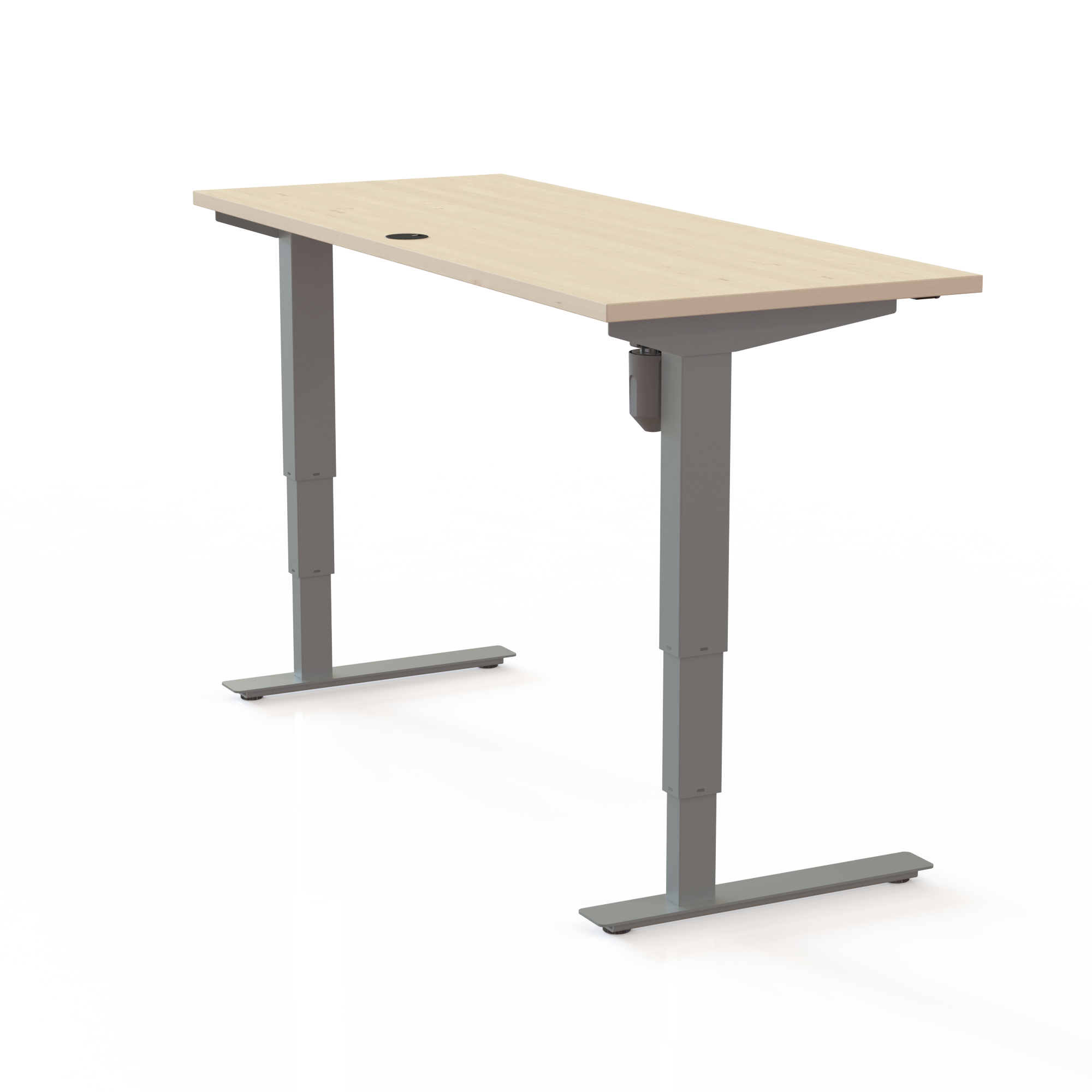 Electric Adjustable Desk | 150x60 cm | Maple with silver frame