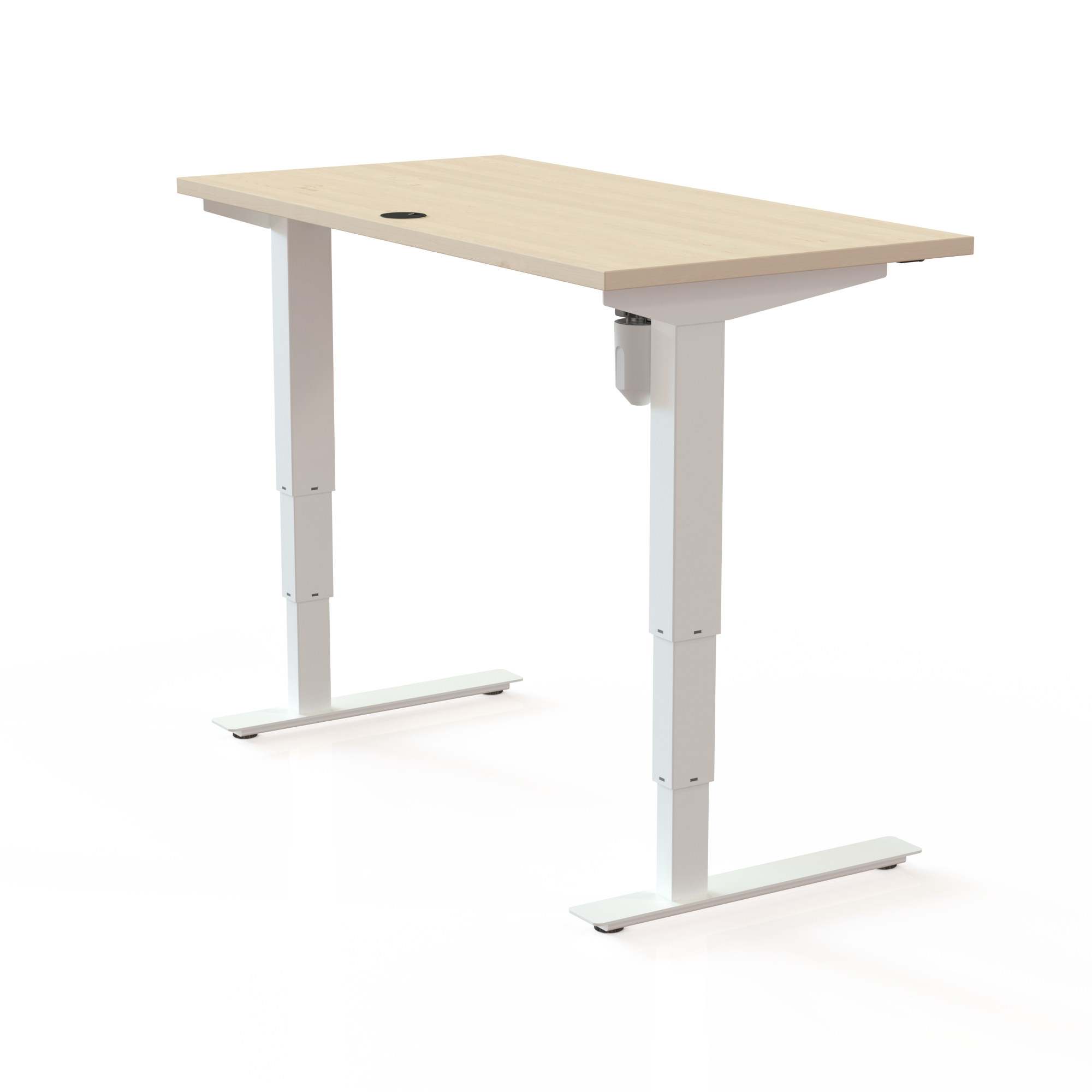 Electric Adjustable Desk | 120x60 cm | Maple with white frame