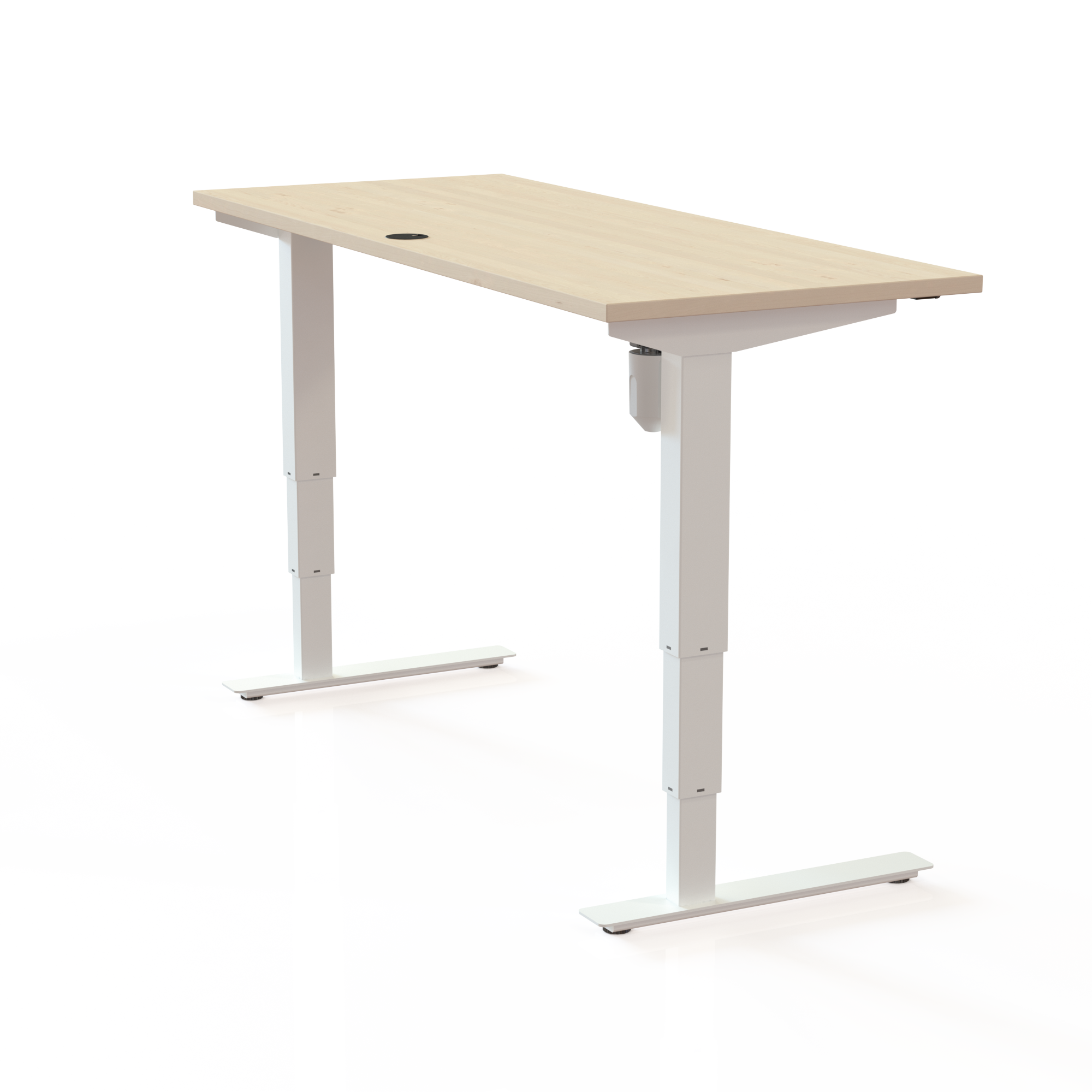 Electric Adjustable Desk | 150x60 cm | Maple with white frame