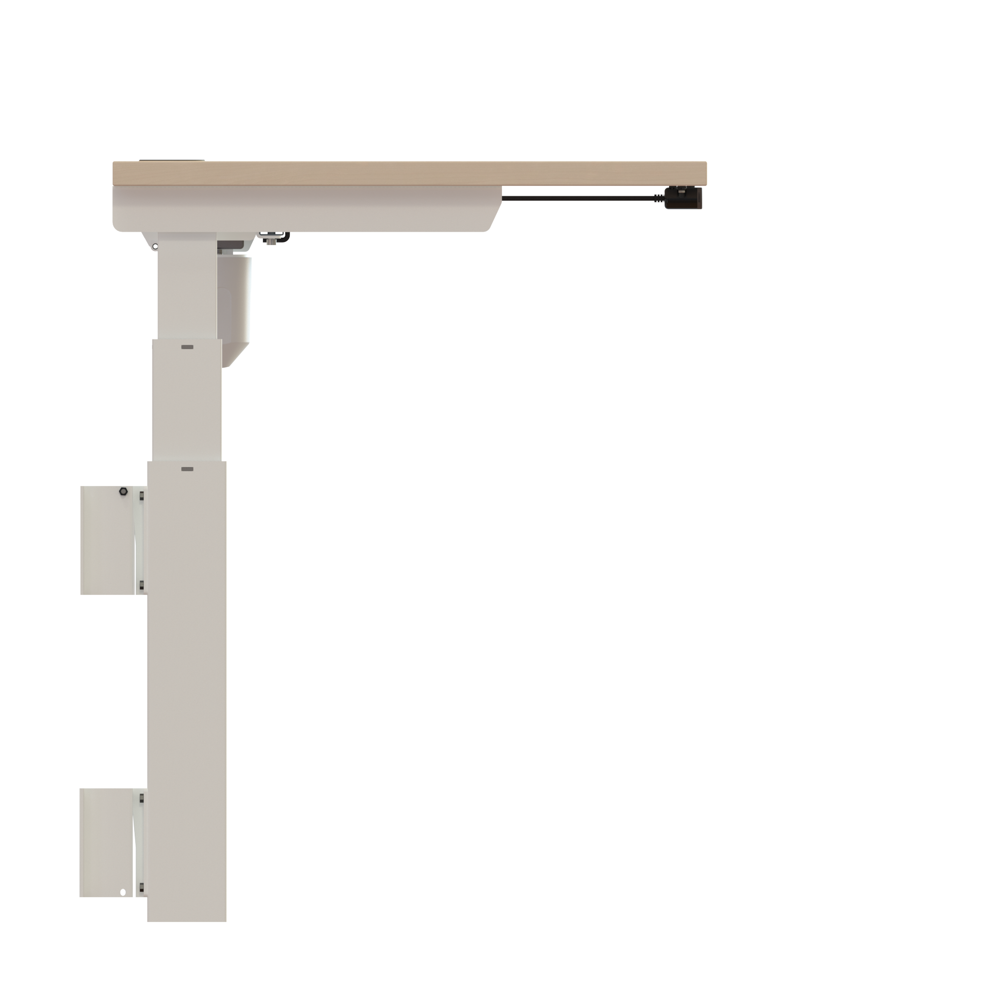 Electric Adjustable Desk | 150x60 cm | Maple with white frame