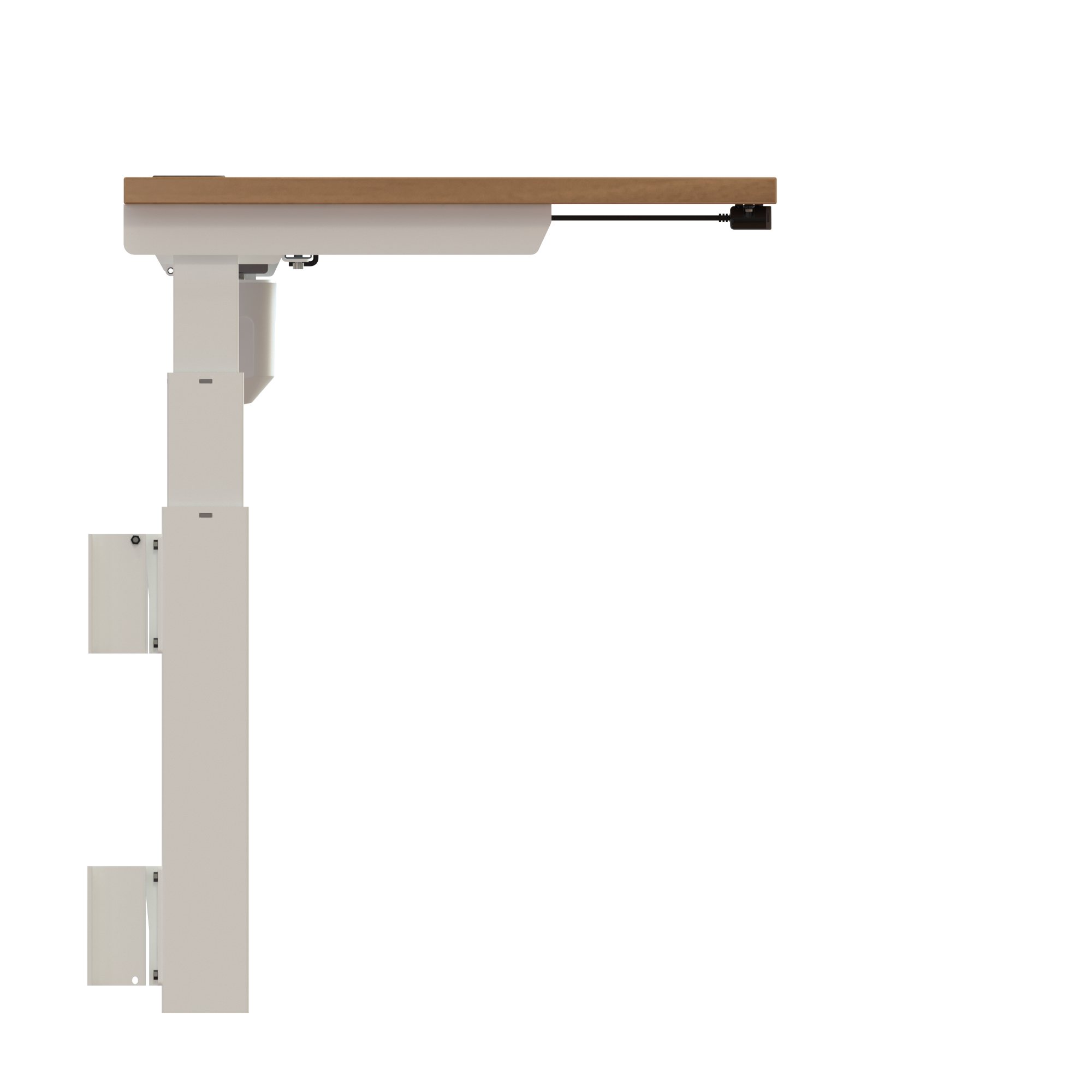 Electric Adjustable Desk | 180x60 cm | Walnut with white frame