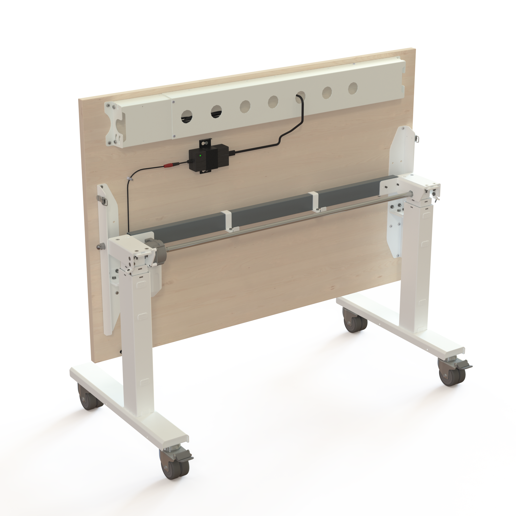 Electric Adjustable Desk | 120x80 cm | Maple with white frame