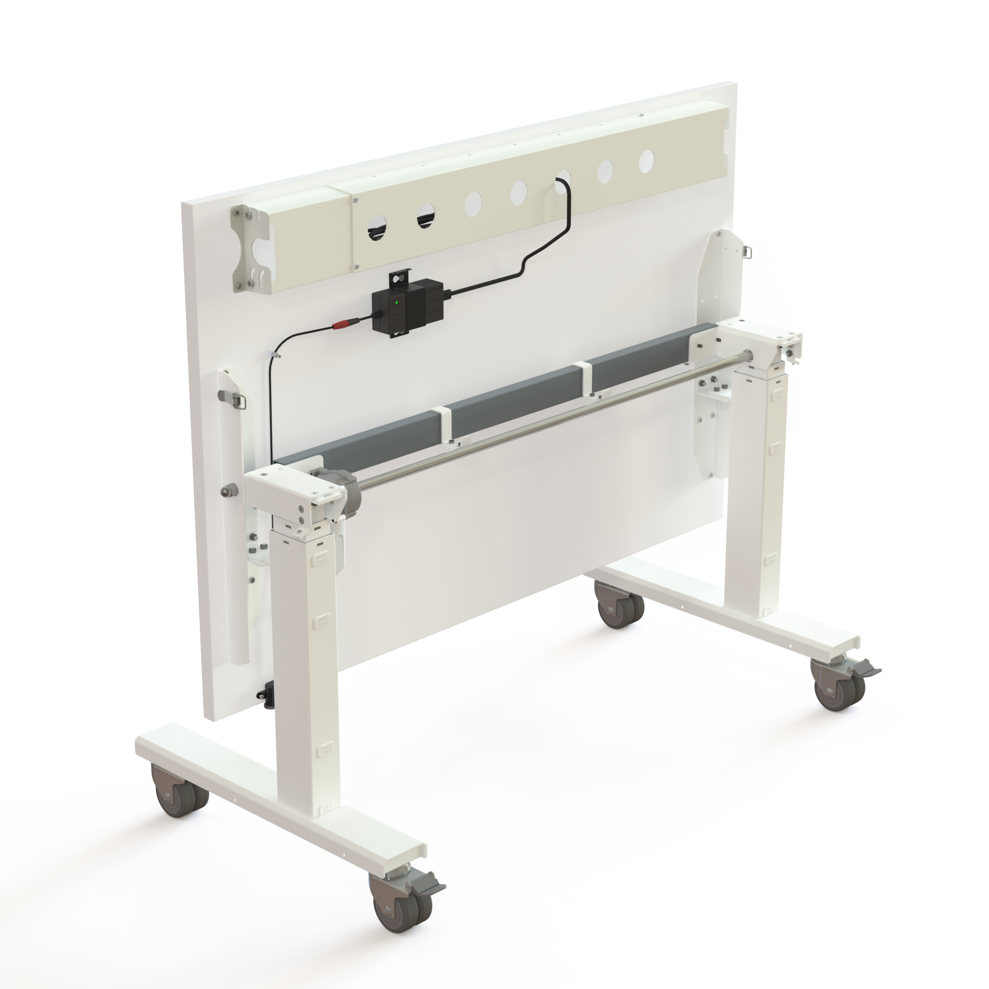 Electric Adjustable Desk | 120x80 cm | White with white frame