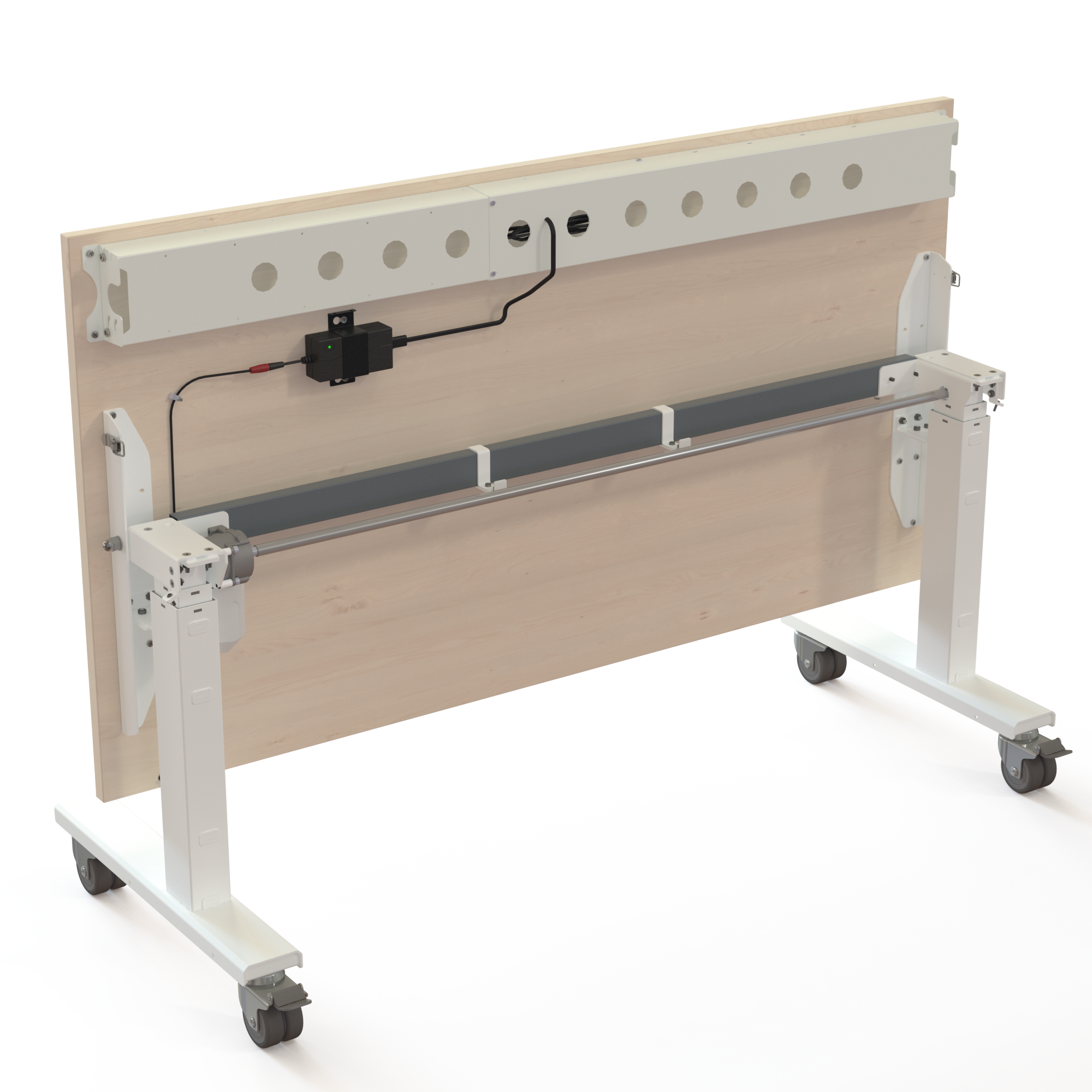 Electric Adjustable Desk | 150x80 cm | Maple with white frame