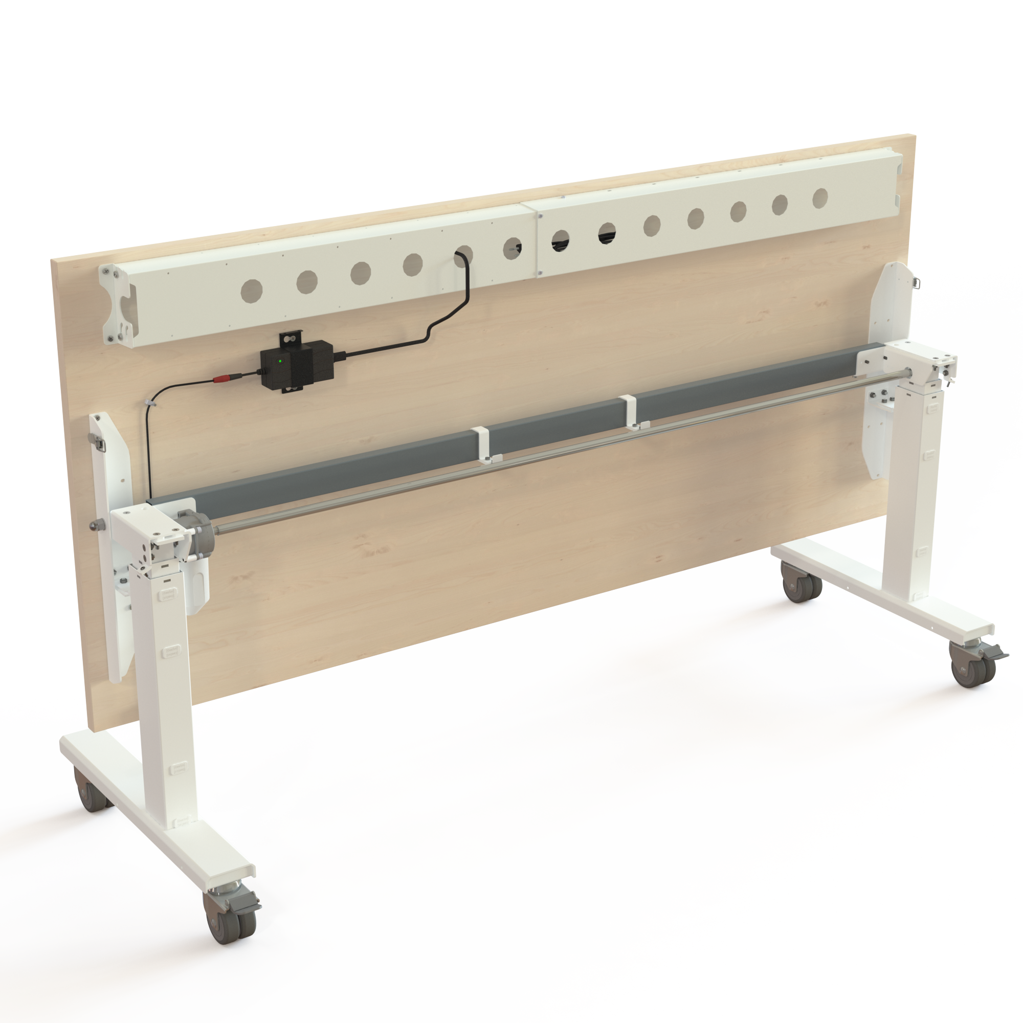 Electric Adjustable Desk | 180x80 cm | Maple with white frame