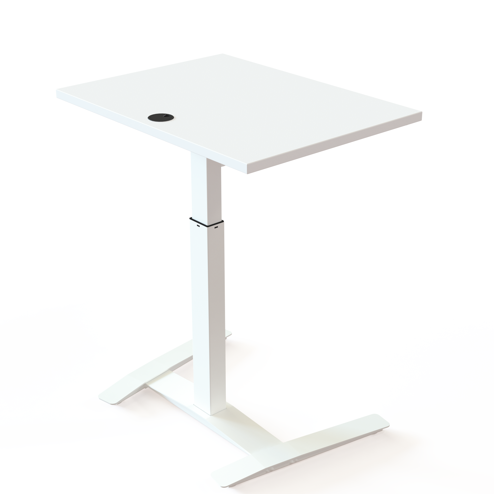 Electric Adjustable Desk | 80x60 cm | White with white frame