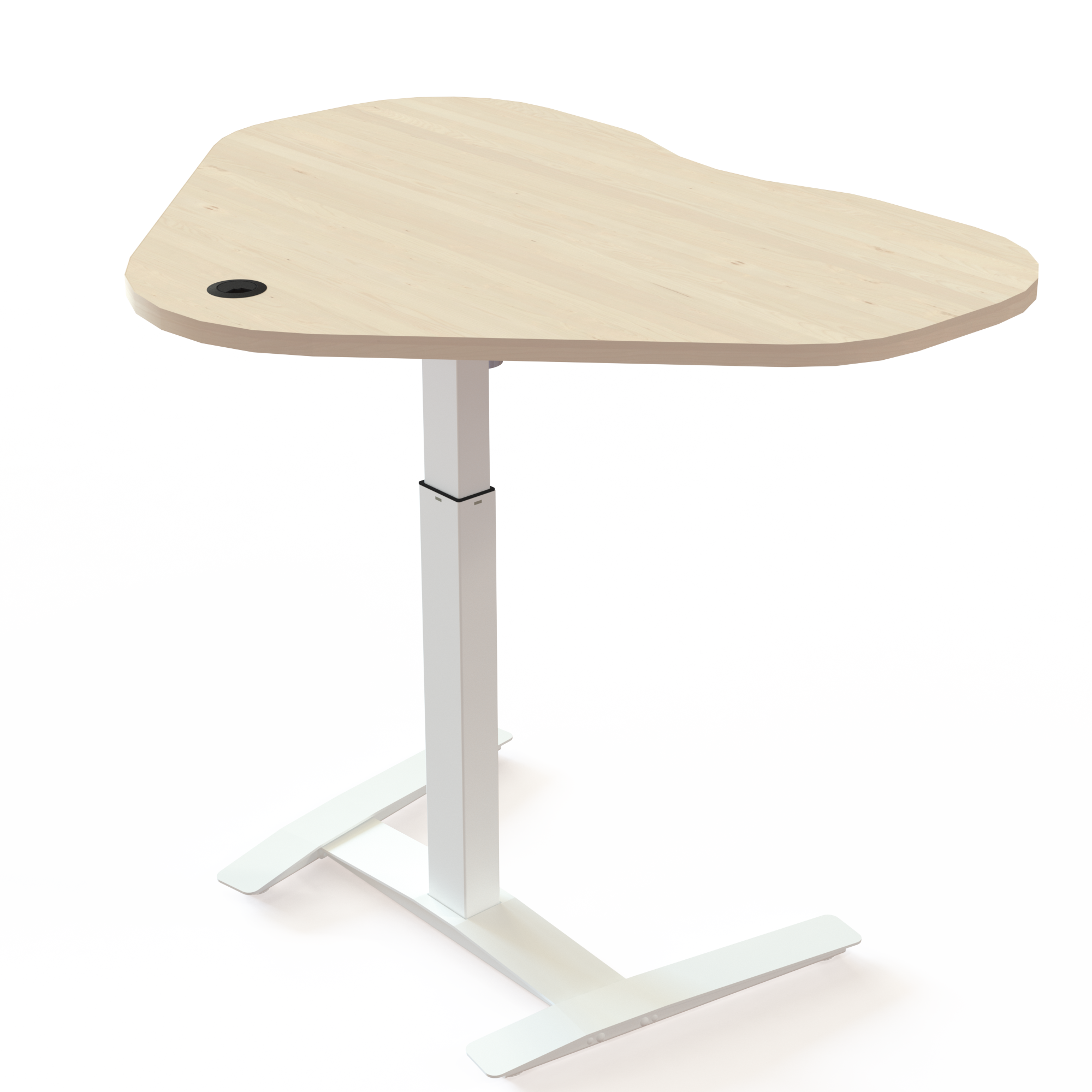 Electric Adjustable Desk | 117x90 cm | Maple with white frame