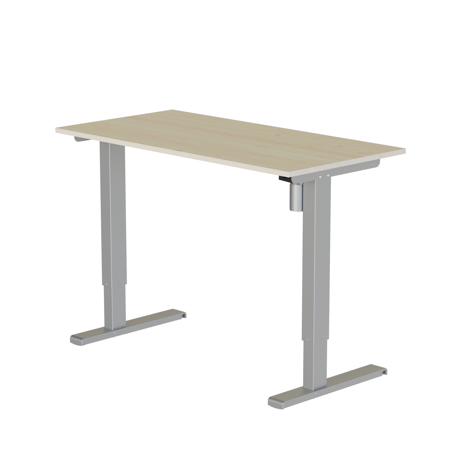 Standing desk| 120x60 cm| Maple with alu-colored frame