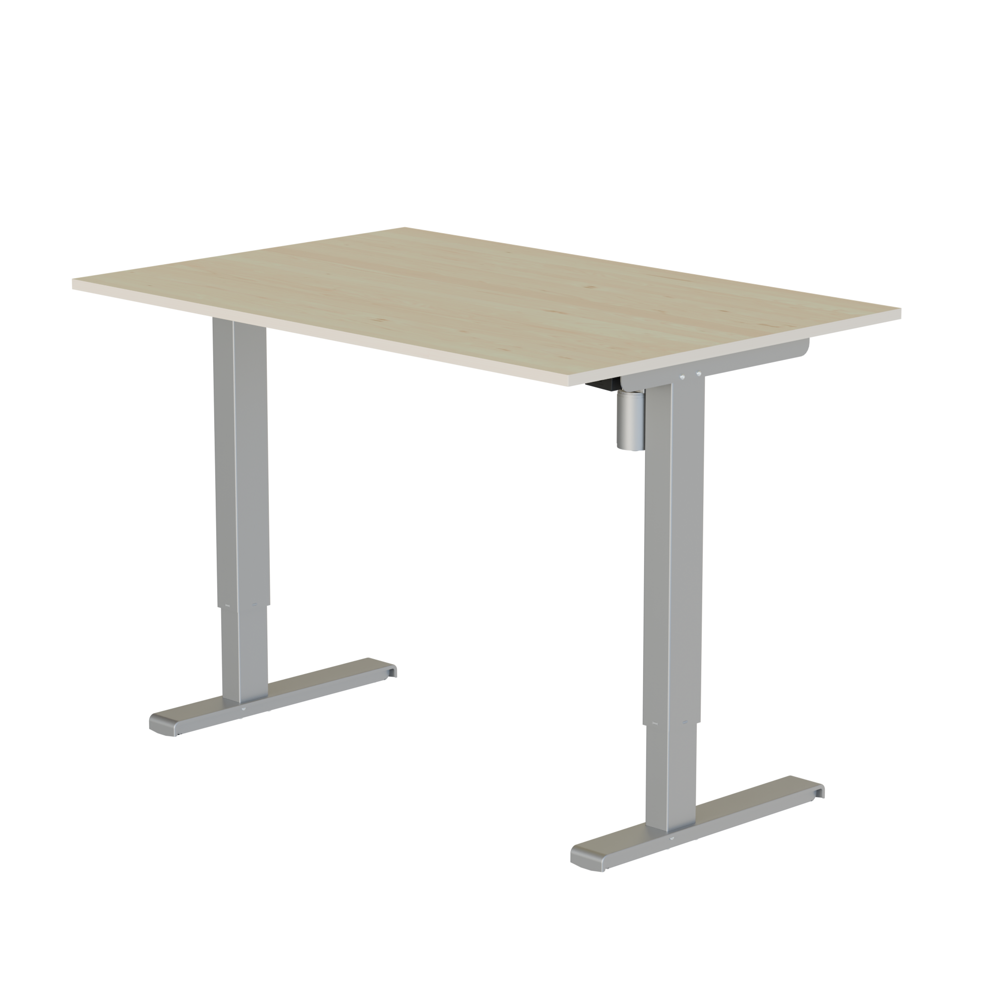 Standing desk| 120x80 cm| Maple with alu-colored frame