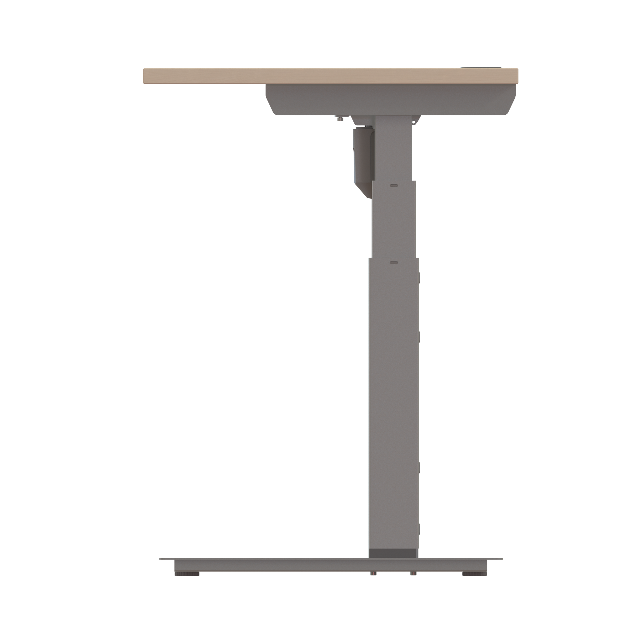 Standing Desk | 120x60 cm | Maple with silver frame