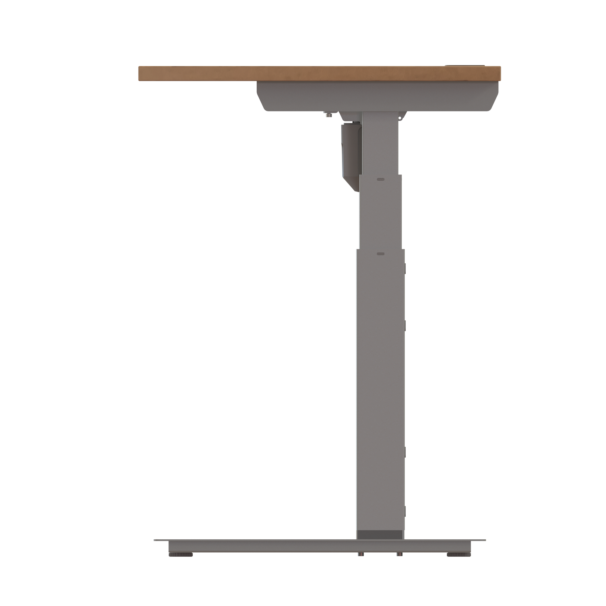 Standing Desk | 120x60 cm | Walnut with silver frame