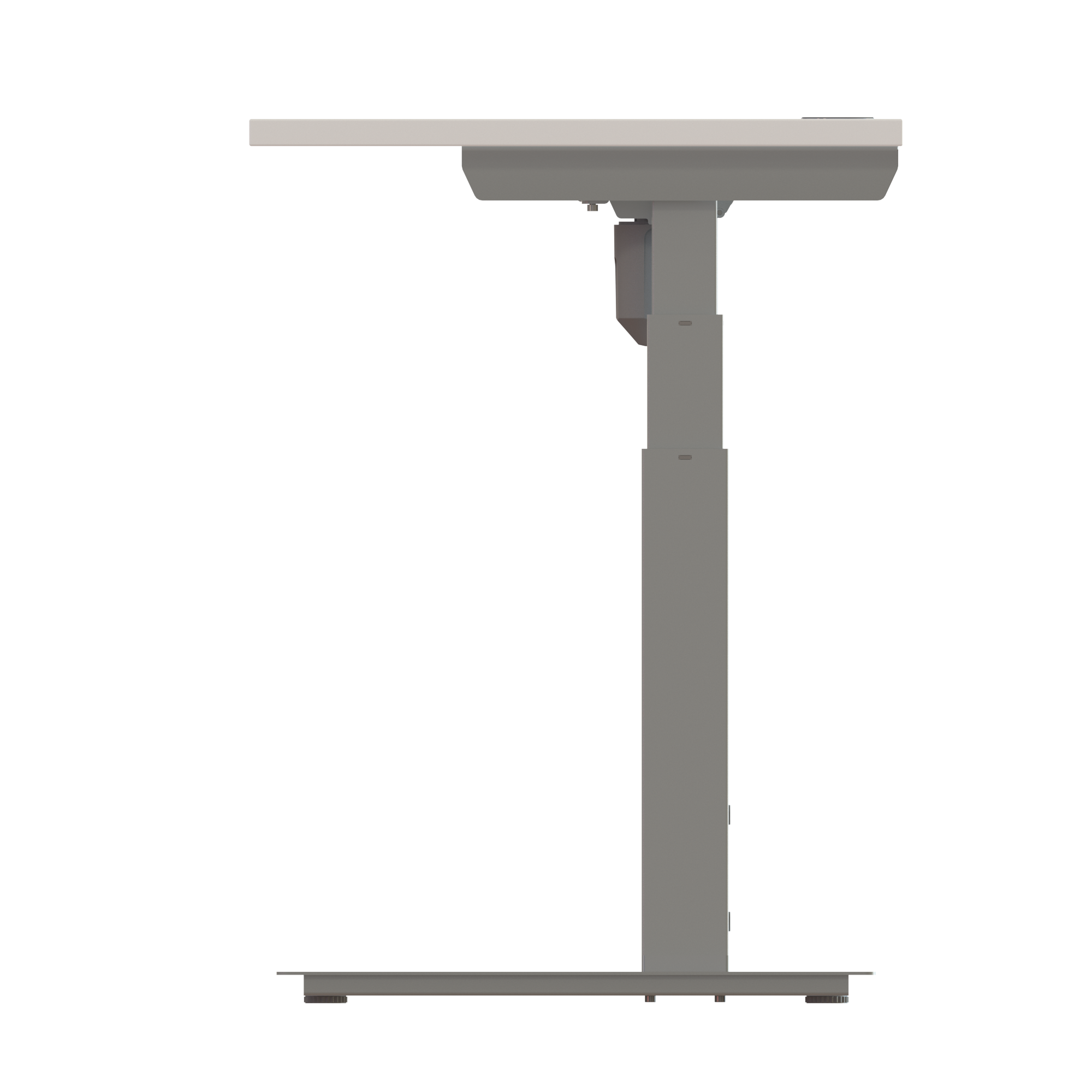 Standing Desk | 120x80 cm | White with silver frame