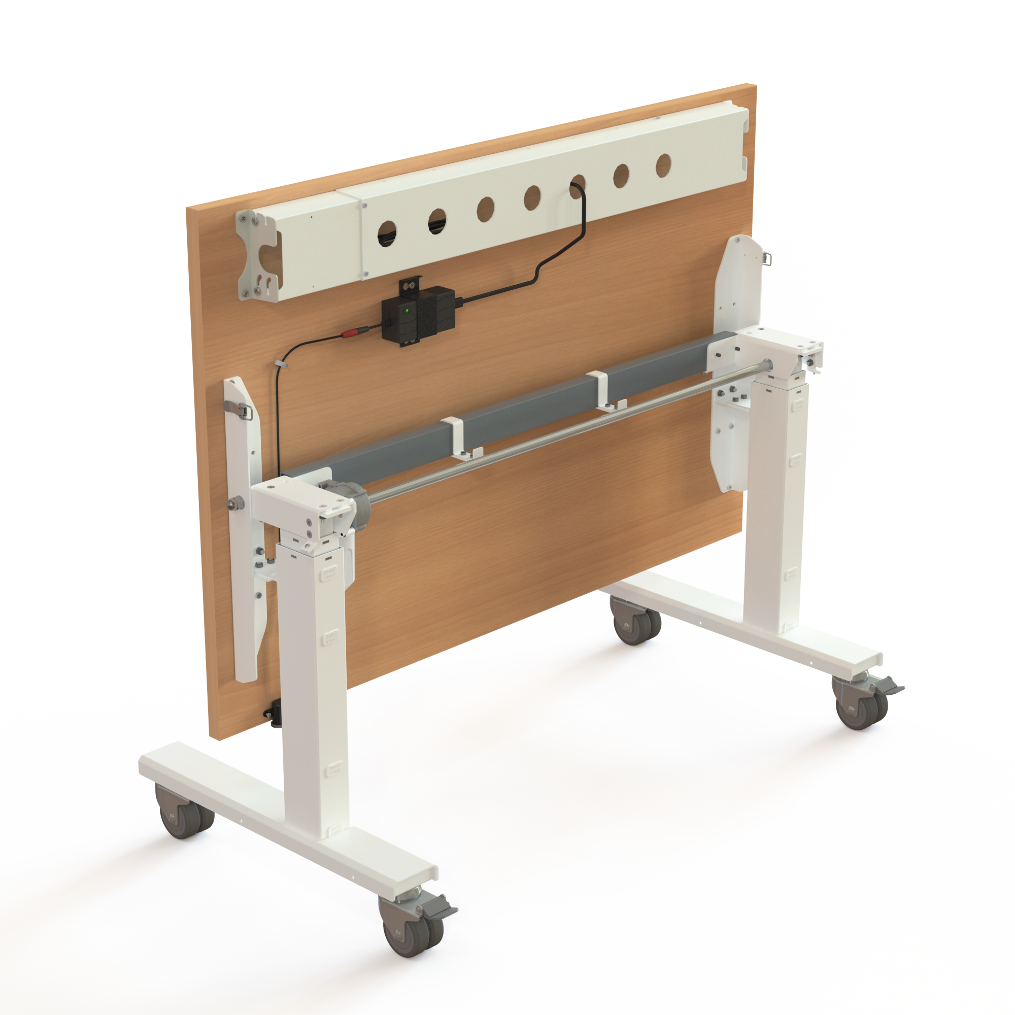 Standing Desk | 120x80 cm | Beech with white frame