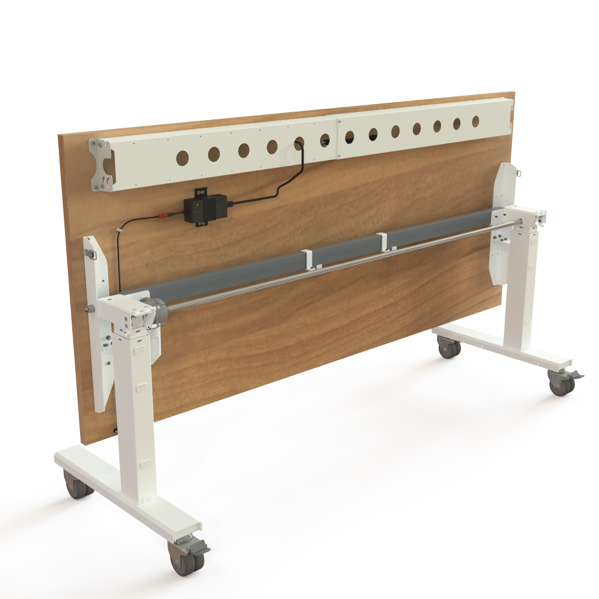 Standing Desk | 180x80 cm | Walnut with white frame