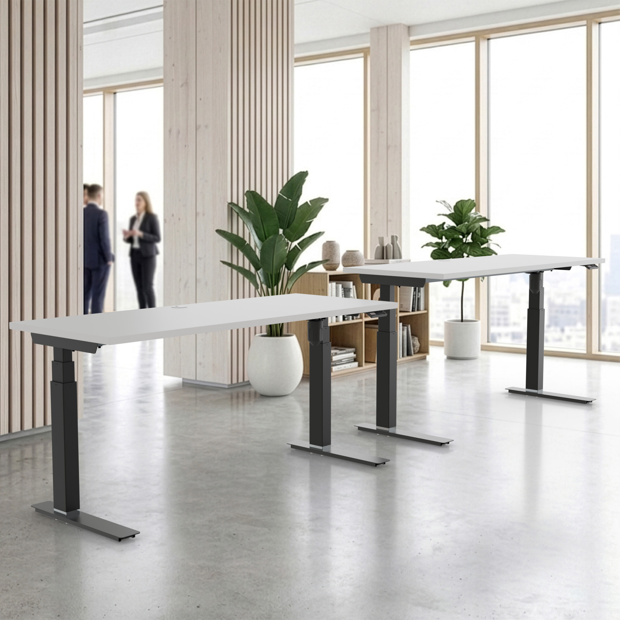 Standing Desk | 120x80 cm | White with black frame