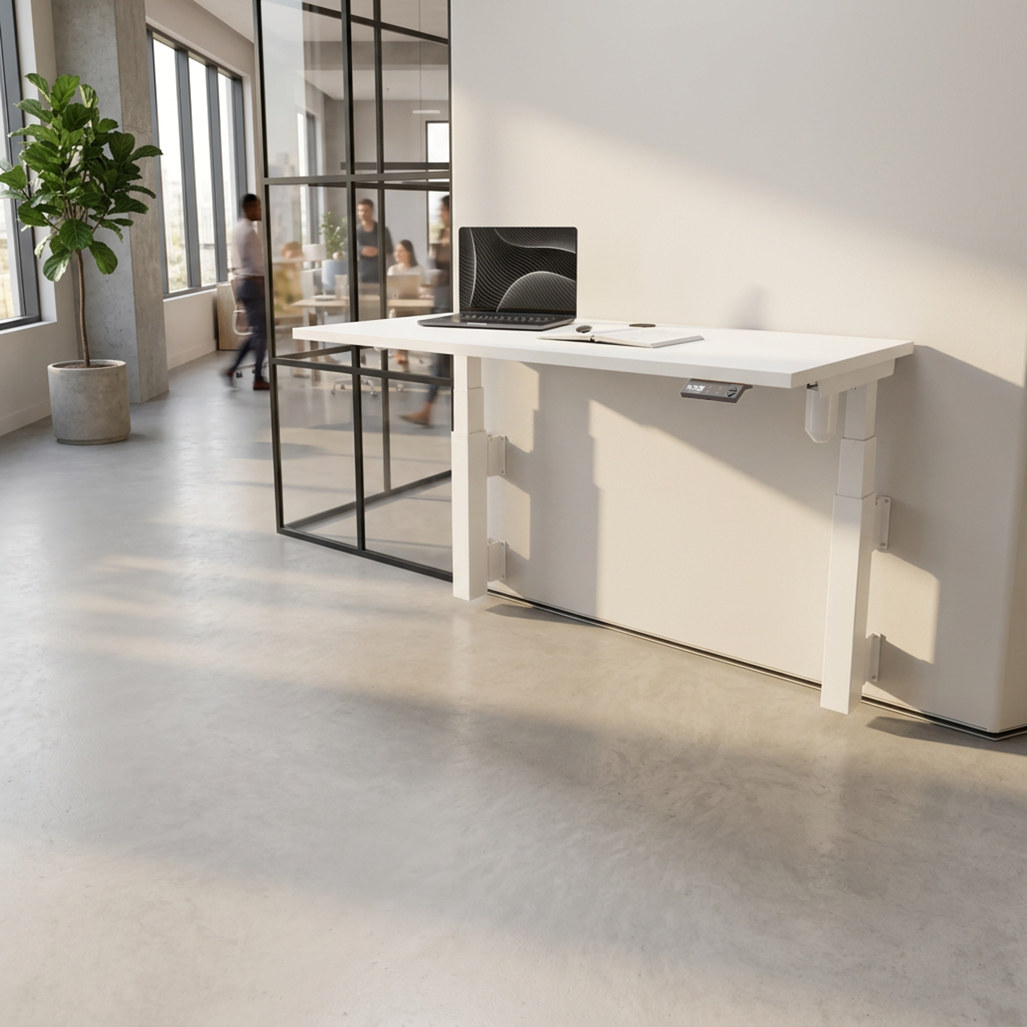 Standing Desk | 120x80 cm | White with white frame