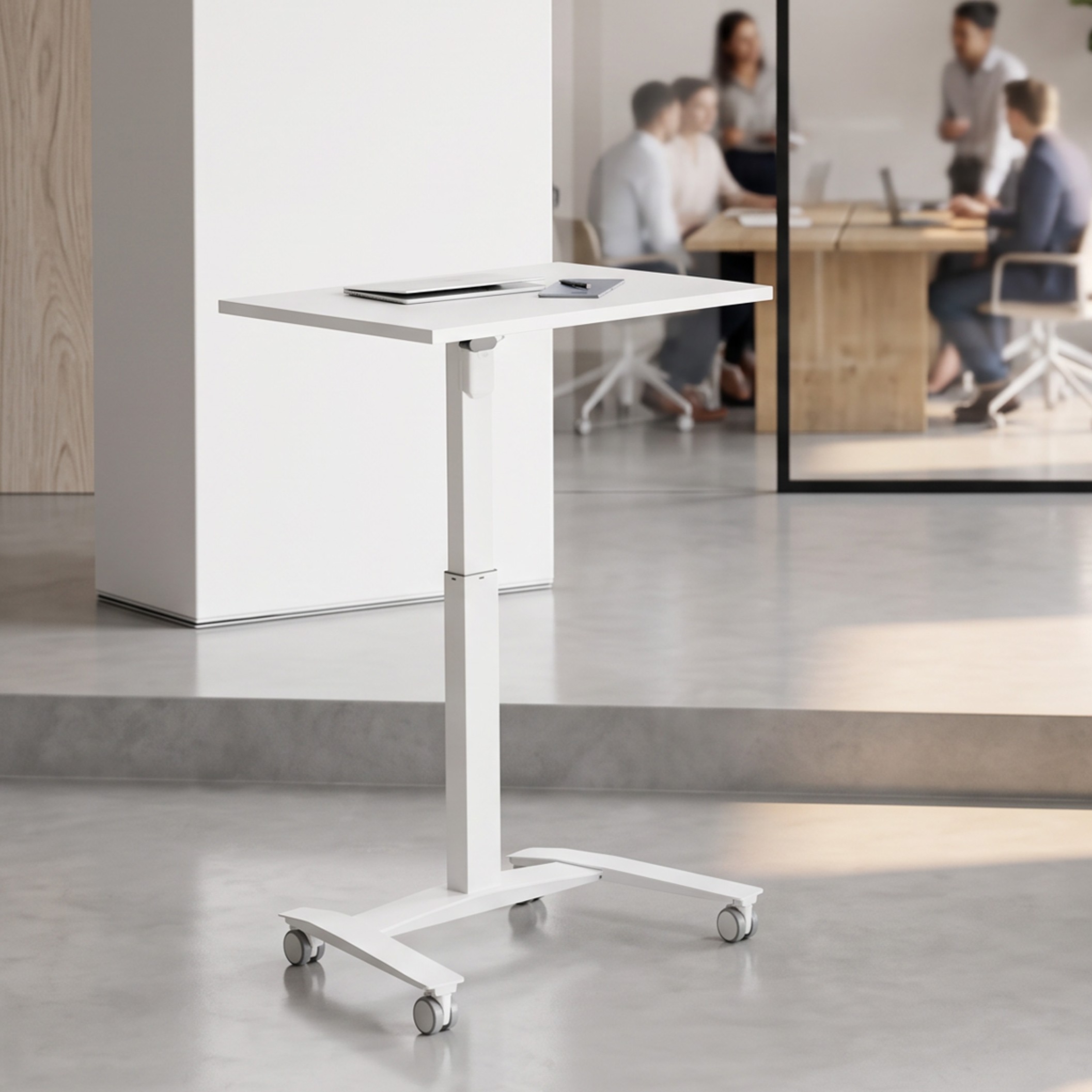Standing Desk | 80x60 cm | White with white frame