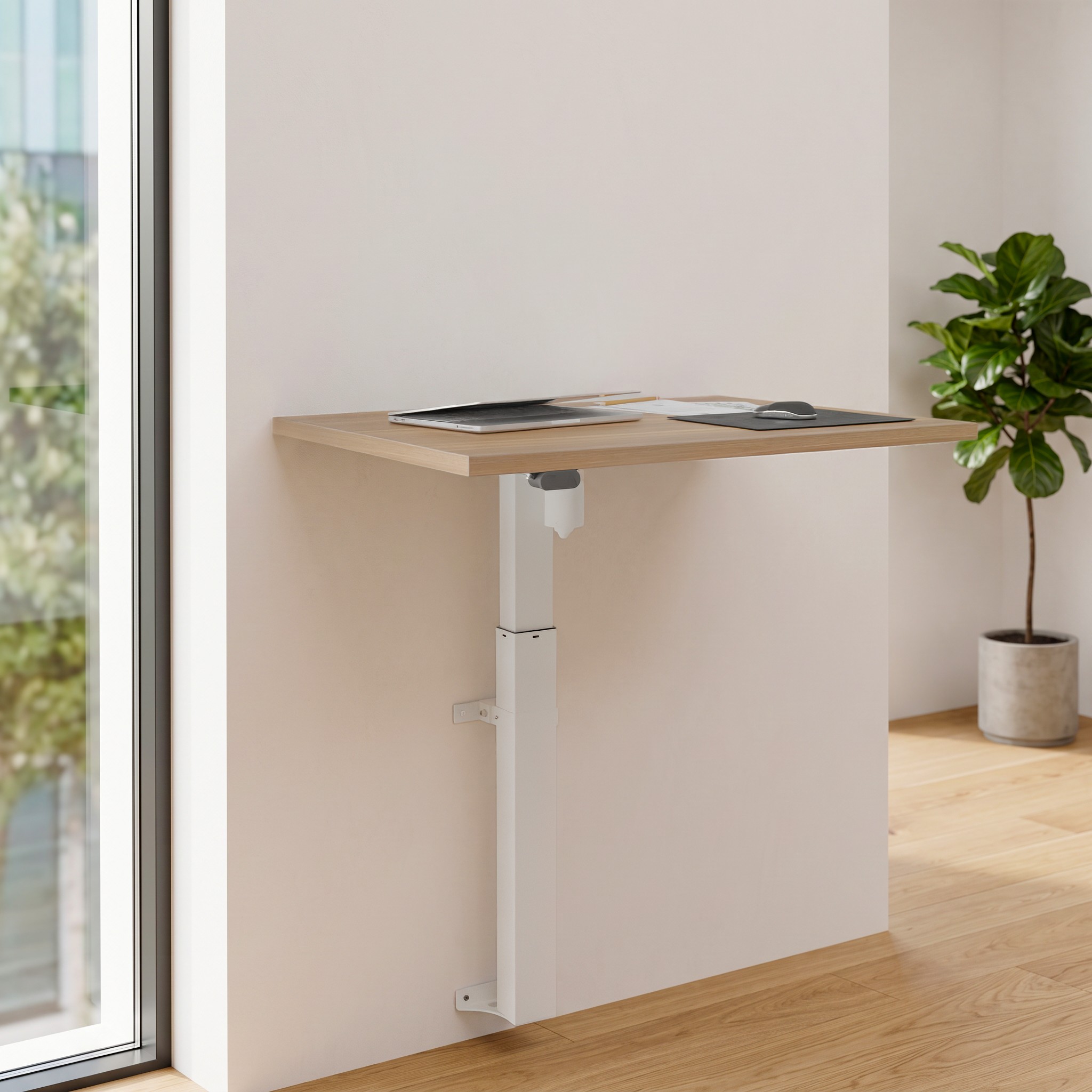 Standing Desk | 80x60 cm | Walnut with white frame